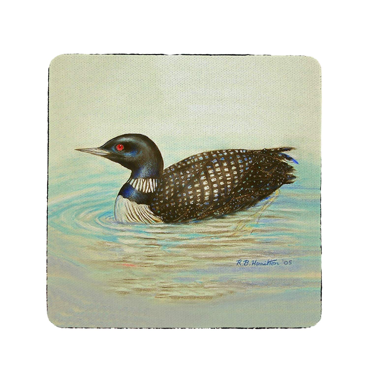 Betsy Drake Loon Coaster Set of 4 - Absorbent Drink Coasters for Coffee, Wine & Beer - Perfect for Home, Office & Bar Use