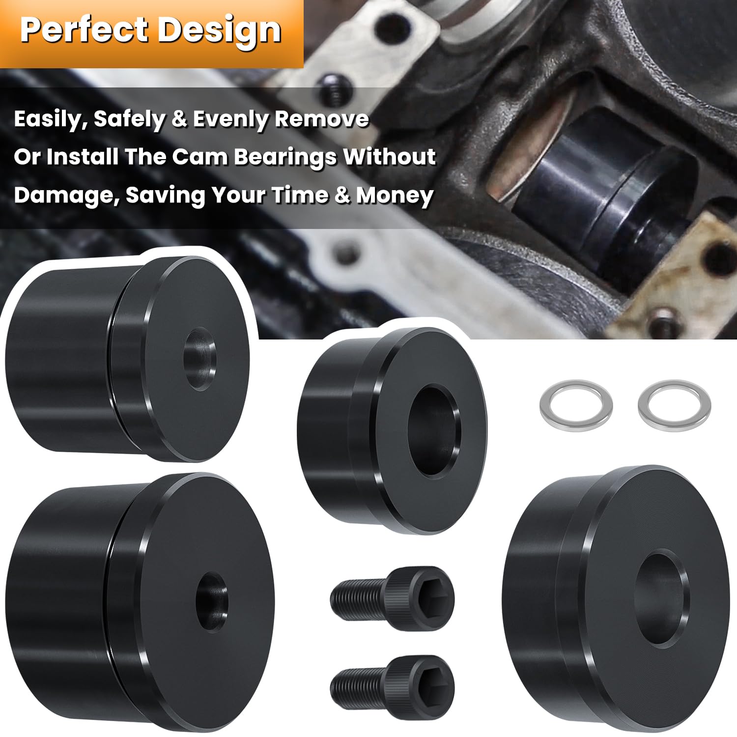 Cummins ISX ISX15 QSX QSX15 X15 Cam Bearing Adapter Tool Set - Camshaft Bearing Installation & Removal Kit (M20060-39, M2006039) - Professional Diesel Engine Repair Tool for Heavy Duty Trucks & Equipment Maintenance