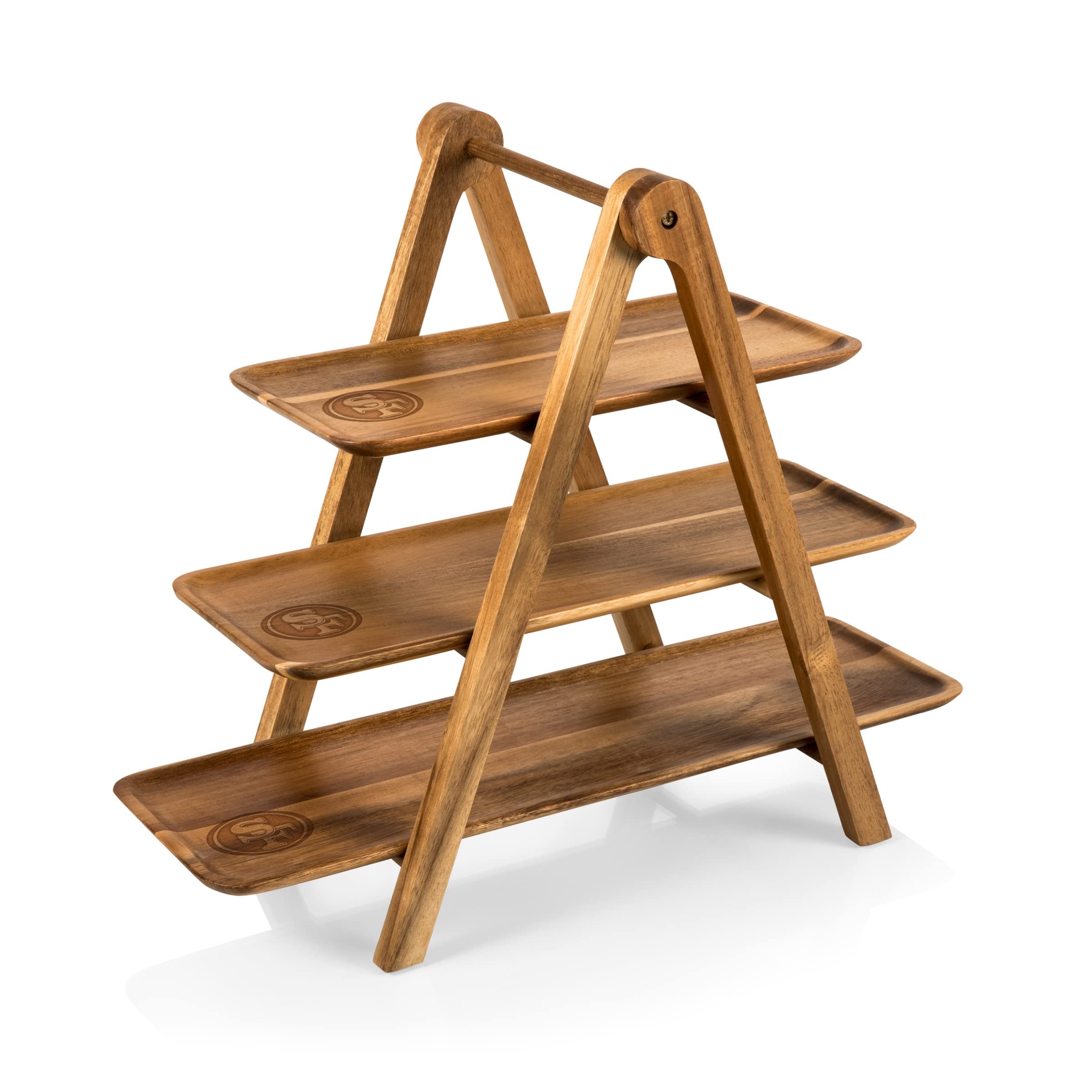 PICNIC TIME NFL 3-Tier Serving Ladder - Portable Unisex Football Party Food Display Stand for Tailgating, Game Day & Outdoor Gatherings