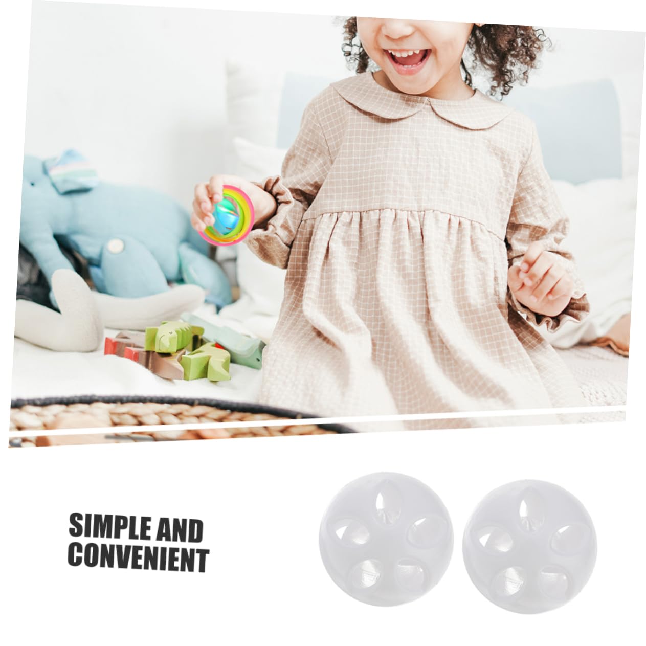 FOYTOKI 100pcs Rattle Squeaker Balls - White Plastic Sound Makers for DIY Plush Toys, Dog Toys & Doll Accessories - Perfect for Crafting, Pet Toys and Baby Sensory Play