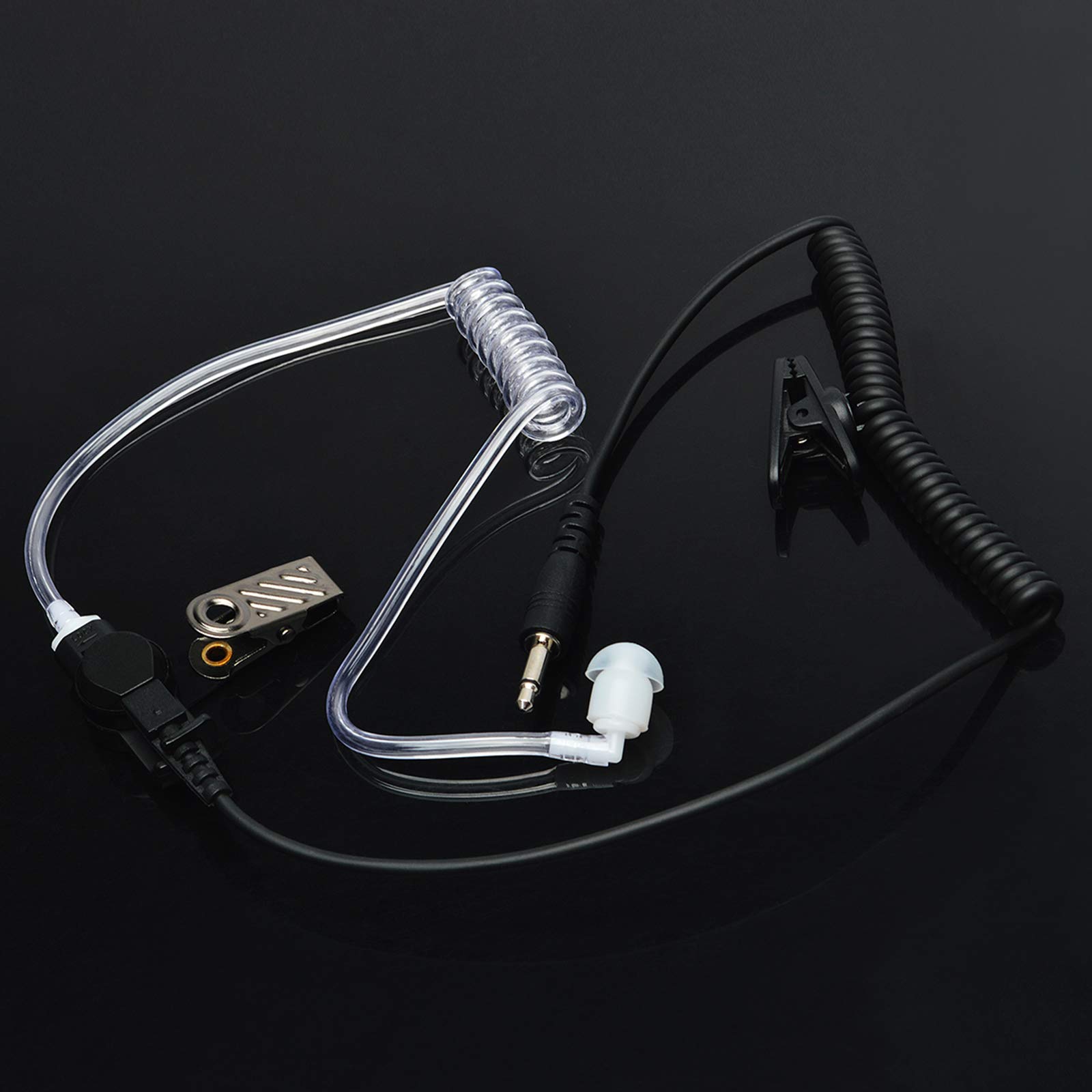 TWAYRDIO 3.5mm Police Surveillance Earpiece - Covert Acoustic Tube Headset for Two-Way Radios, Walkie Talkies & Communication Devices - Ideal for Security Guards, Law Enforcement & Event Staff