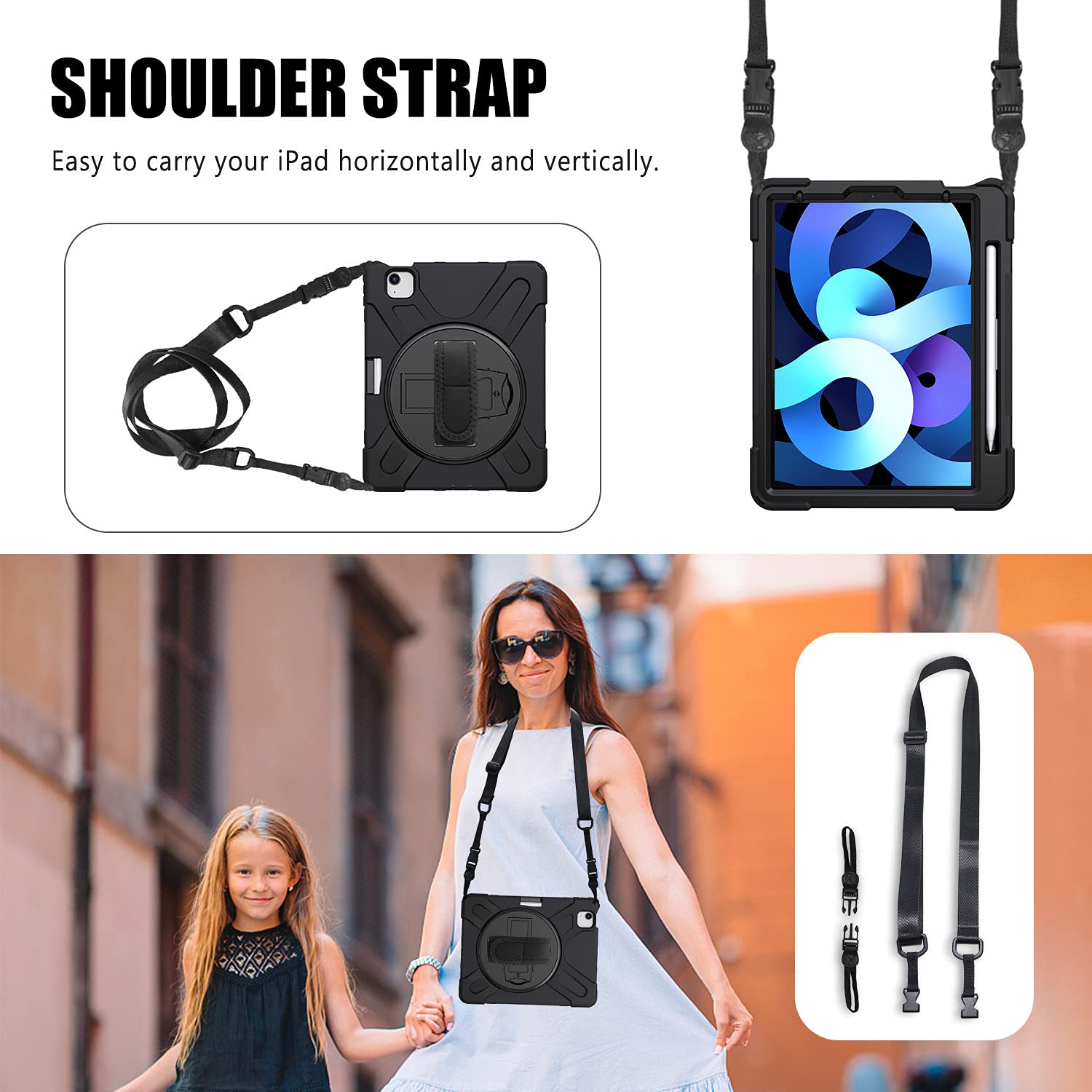 Premium Rugged Rotating Kickstand Case for iPad Air 4/5 10.9