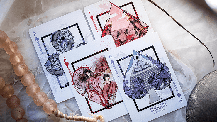 Shogun Playing Cards - Premium Japanese Rising Sun Design for Poker, Magic Tricks & Collectors - Perfect for Game Nights, Gifts & Cardistry