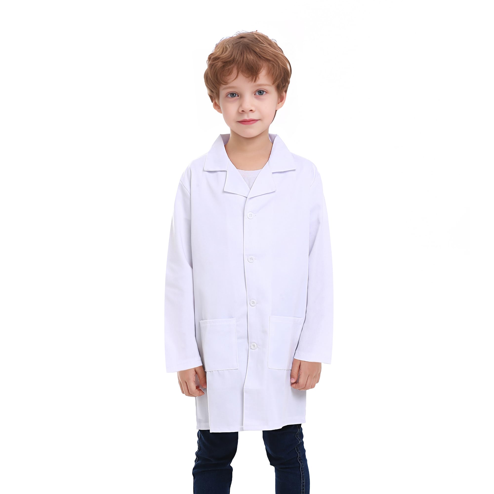TopTie Kids Lab Coat Scrubs - Children's Science Doctor Costume for Role Play, Halloween & School Science Fair (Ages 4-10) | Perfect for STEM Activities, Dress-Up & Pretend Play