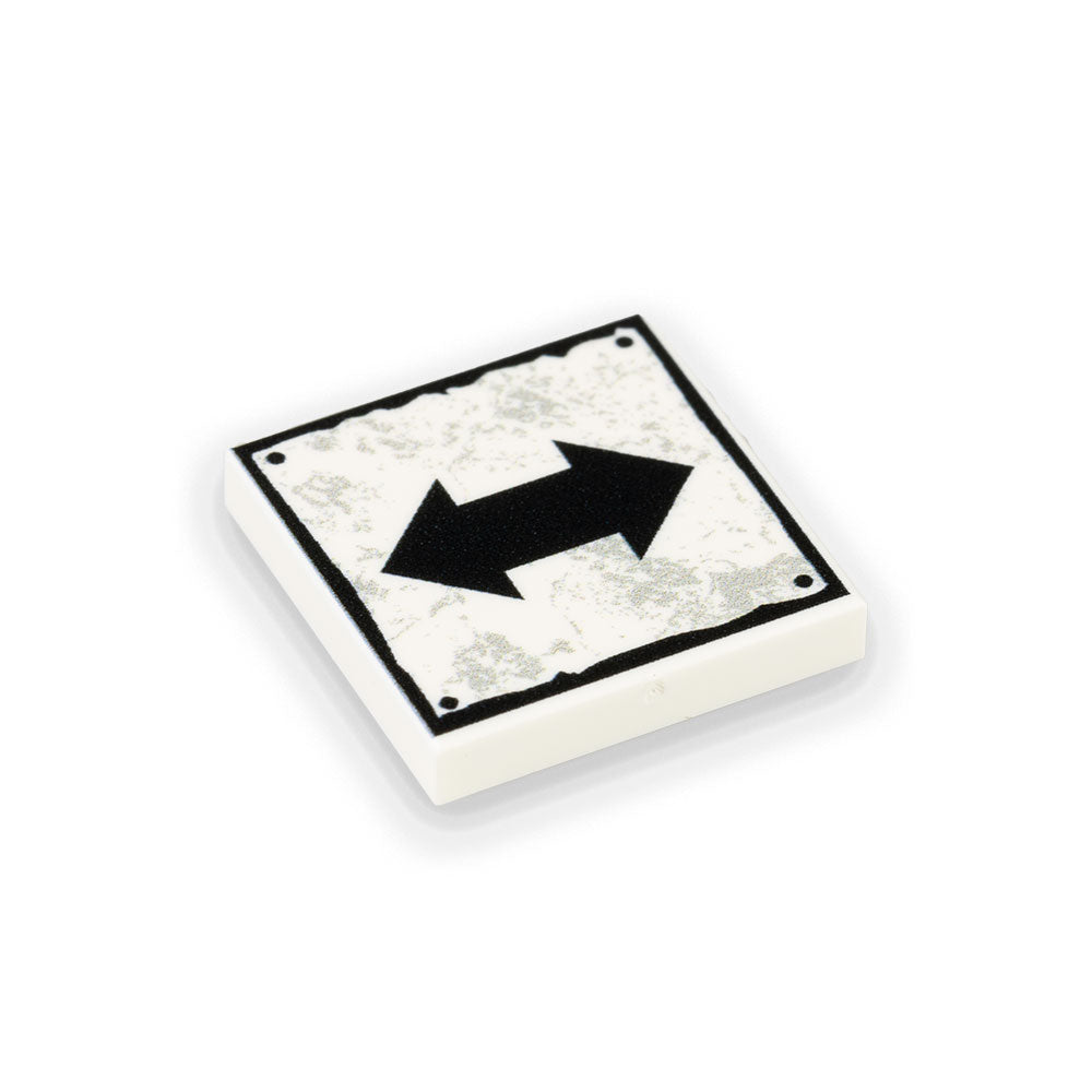 Dual Arrow Road Sign 2x2 - High Visibility Traffic Safety Sign for Parking Lots & Construction Zones