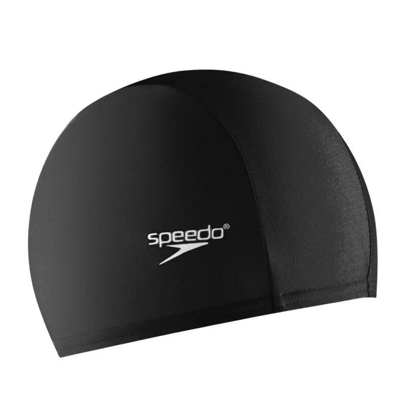 Speedo Comfortable Swim Cap for Women & Men - Silicone-Free Fabric Swimming Cap for Pool, Lap Swimming & Water Aerobics
