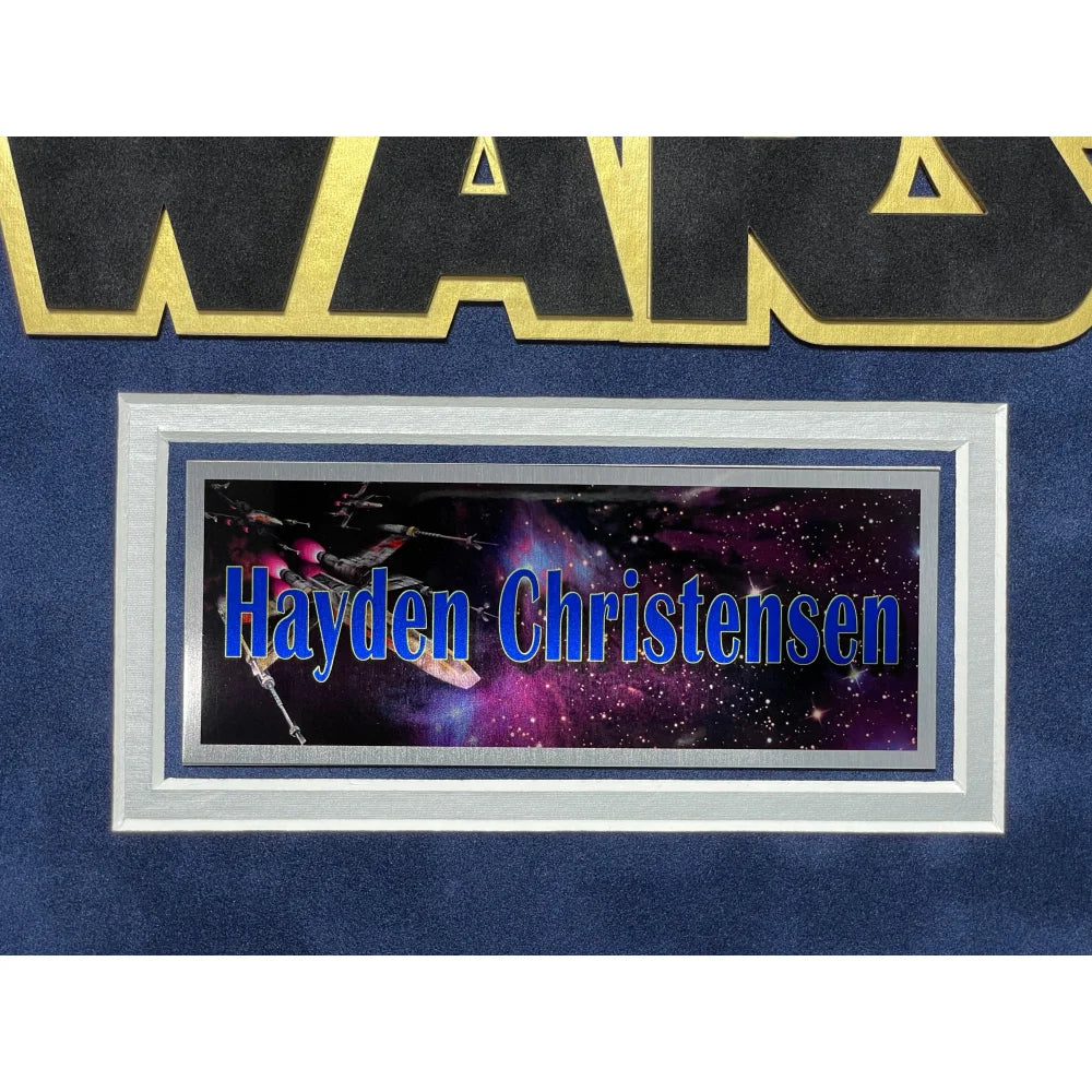 Hayden Christensen Autographed Star Wars 8x10 Photo Framed - Anakin Skywalker Signed Memorabilia with Topps COA - Perfect for Star Wars Collectors, Home Theater Decor & Gift for Fans