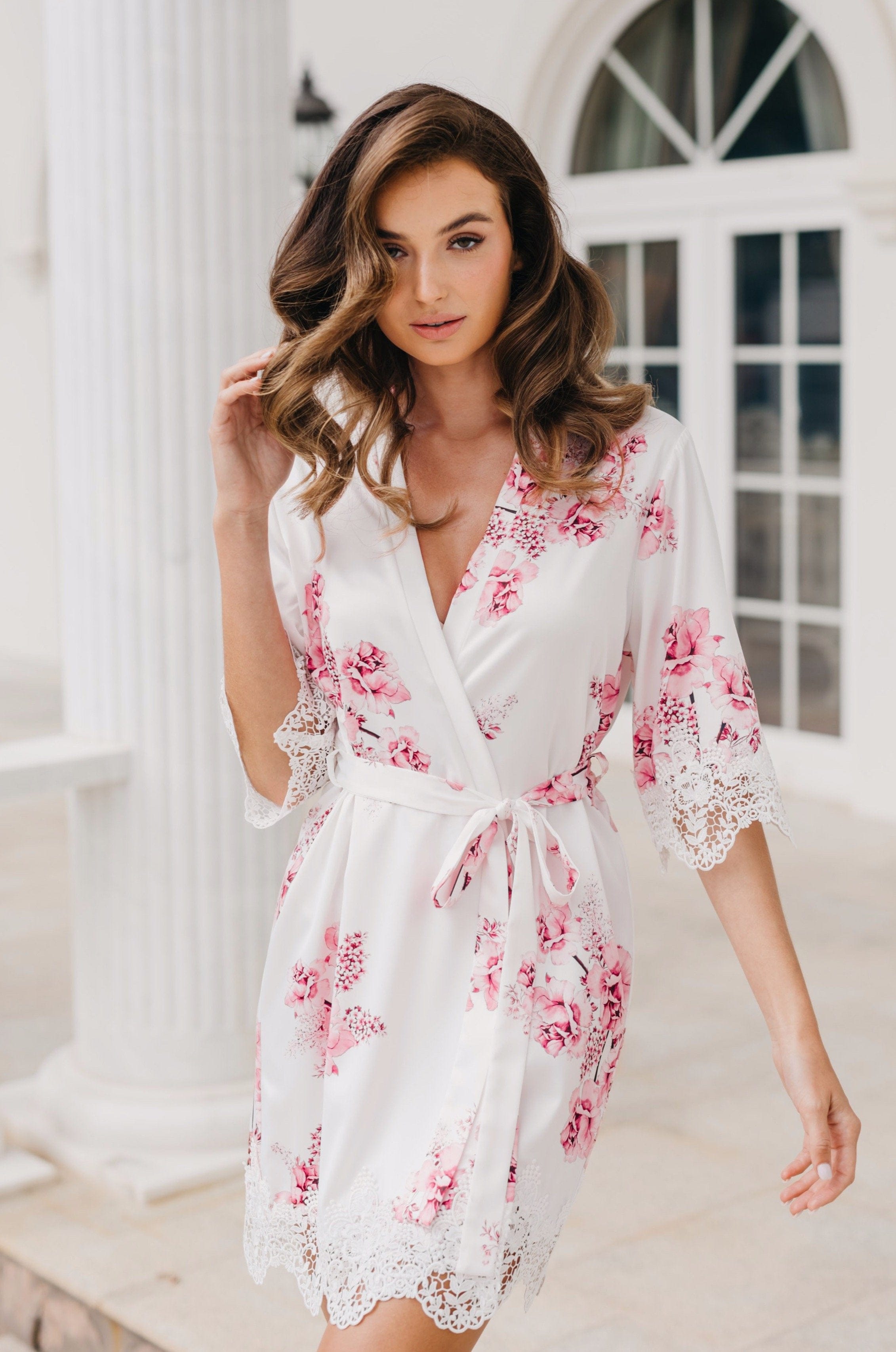 White With Pink Floral