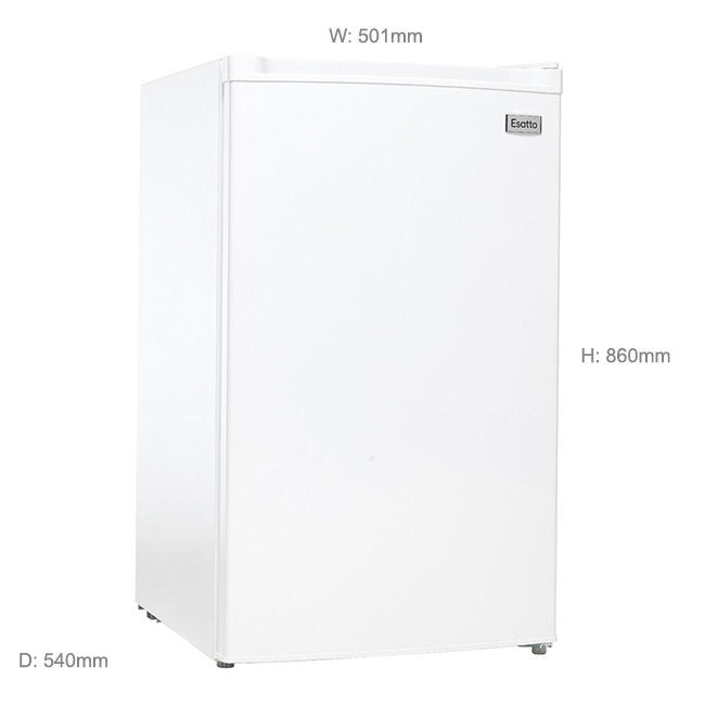 Esatto 84L Bar Freezer EUF92W - Compact Under Counter Freezer for Home, Office, or Commercial Use - Perfect for Storing Beverages, Ice Cream, and Frozen Snacks