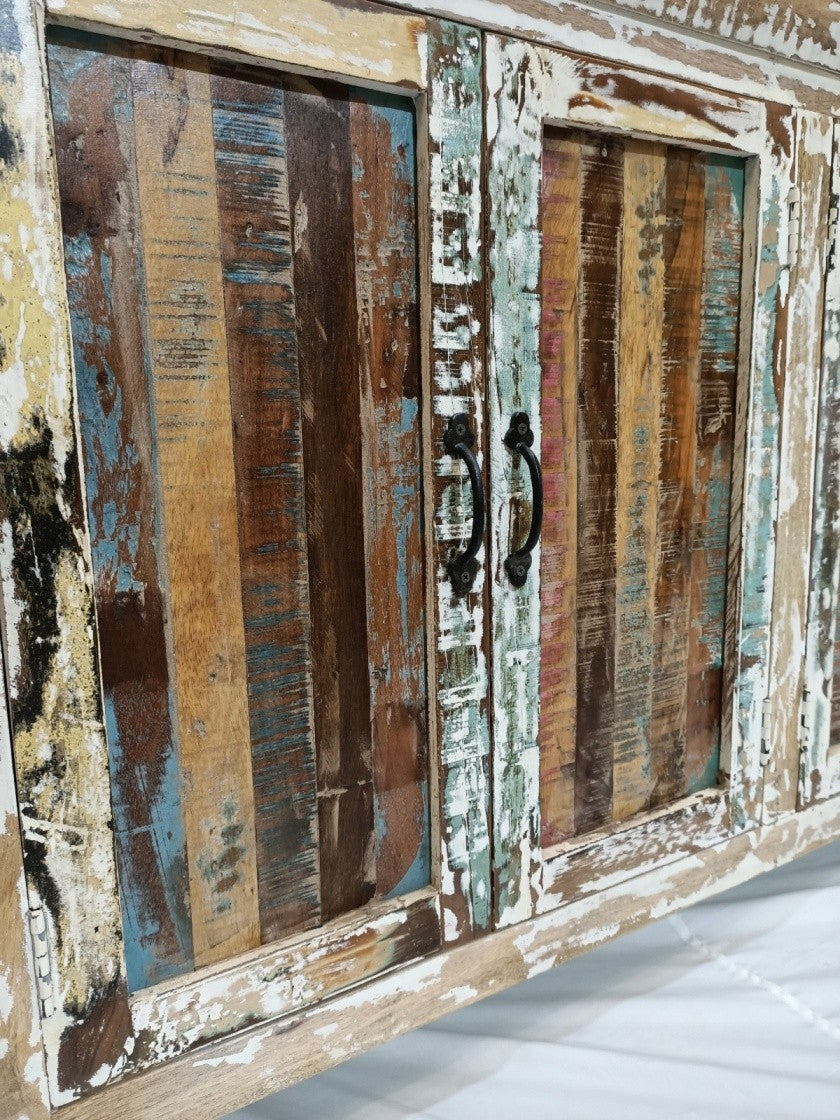 Reclaimed Timber Boat Wood X-Large Sideboard Buffet Hutch - 88.6