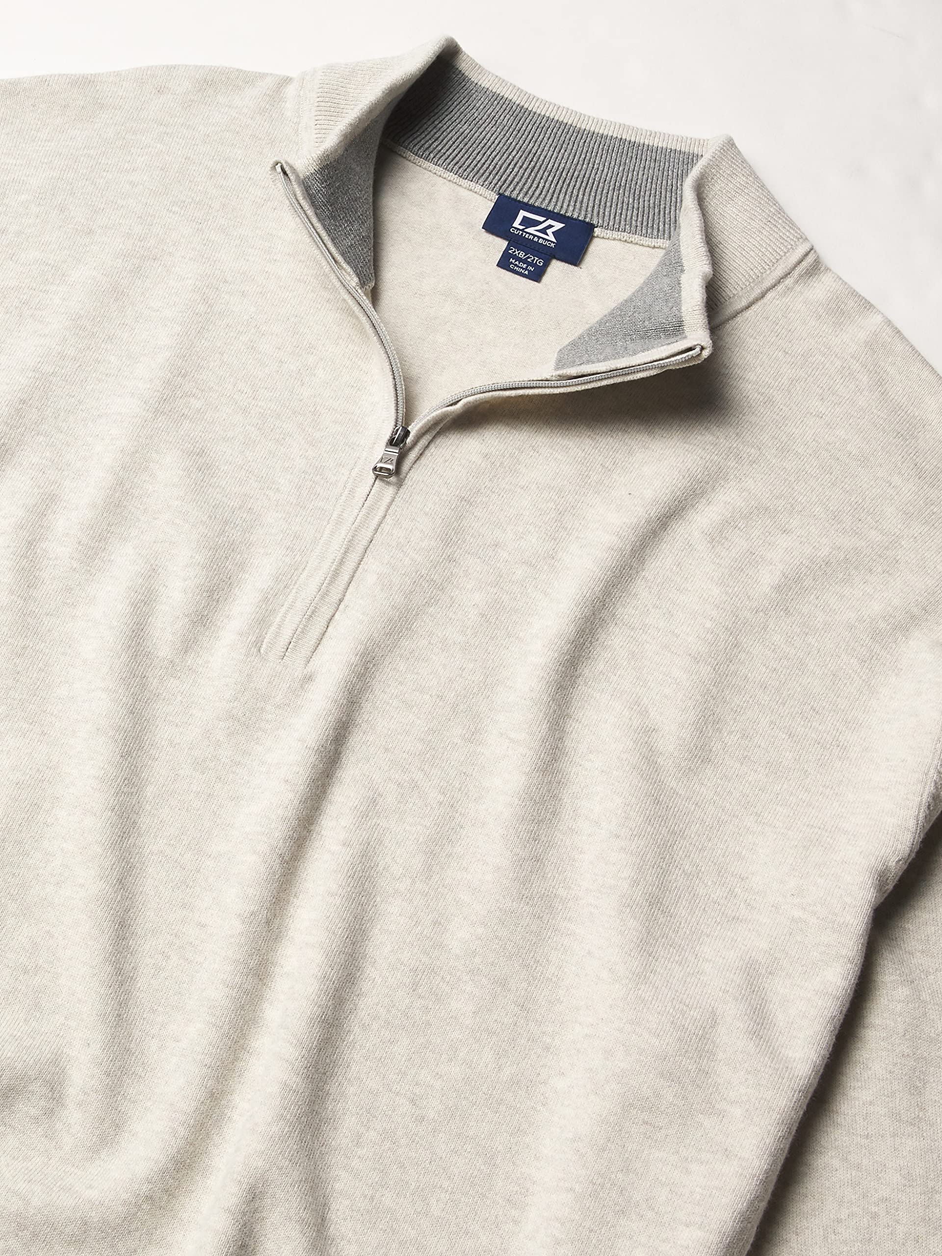 Cutter & Buck Men's Classic Lakemont Anti-Pilling Half-Zip Cotton Sweater - Soft & Durable Pullover for Casual Wear, Office & Outdoor Activities