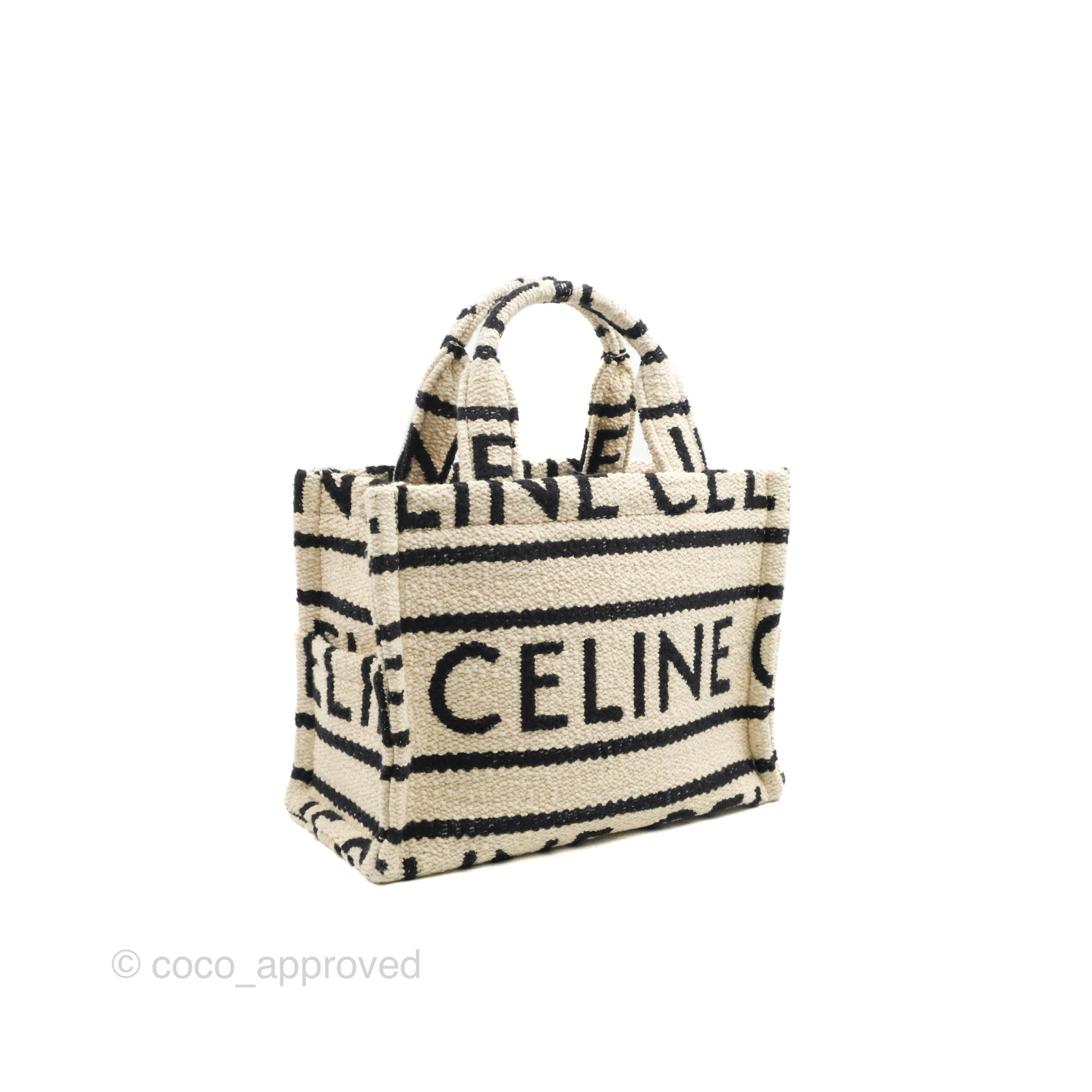 Celine Small Cabas Thais Textile Tote Bag in White - Luxury Designer Handbag for Women, Perfect for Work, Travel & Everyday Use