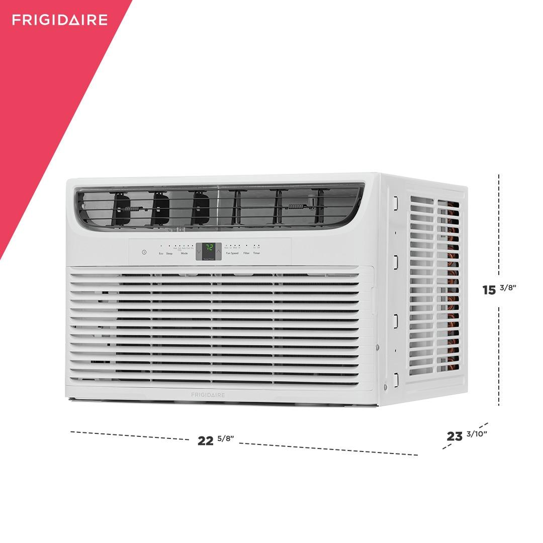 Frigidaire FHWH082WA1 8,000 BTU Window Air Conditioner with Supplemental Heat & Slide-Out Chassis - Perfect for Bedrooms, Offices & Small Spaces