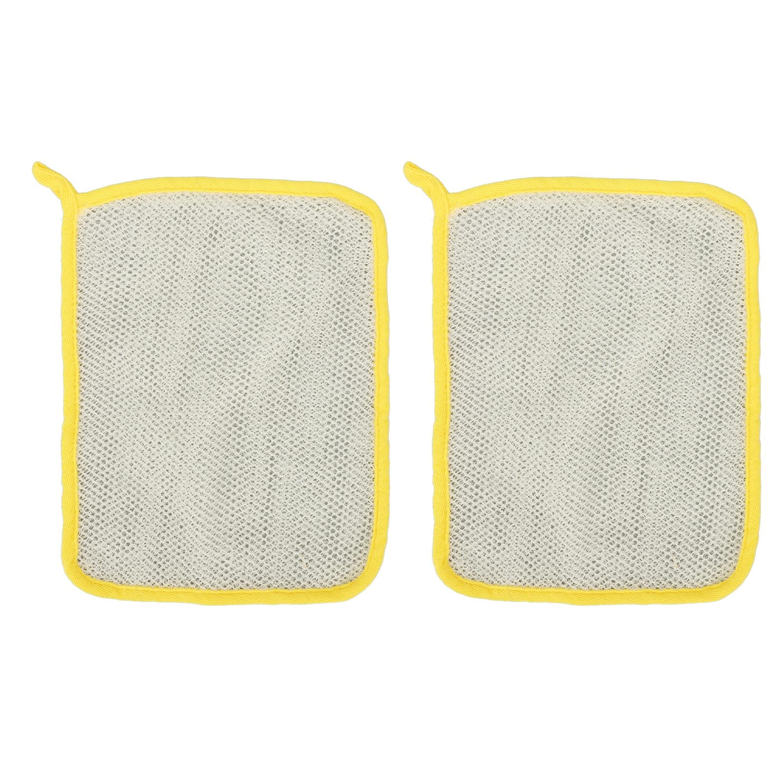 Premium Exfoliating Bath Washcloths - 2 Pack Double-Sided Nylon Fiber Towels with Rich Foam & Strong Friction for Deep Cleansing | Ideal for Spa, Body Scrub & Gentle Skin Exfoliation