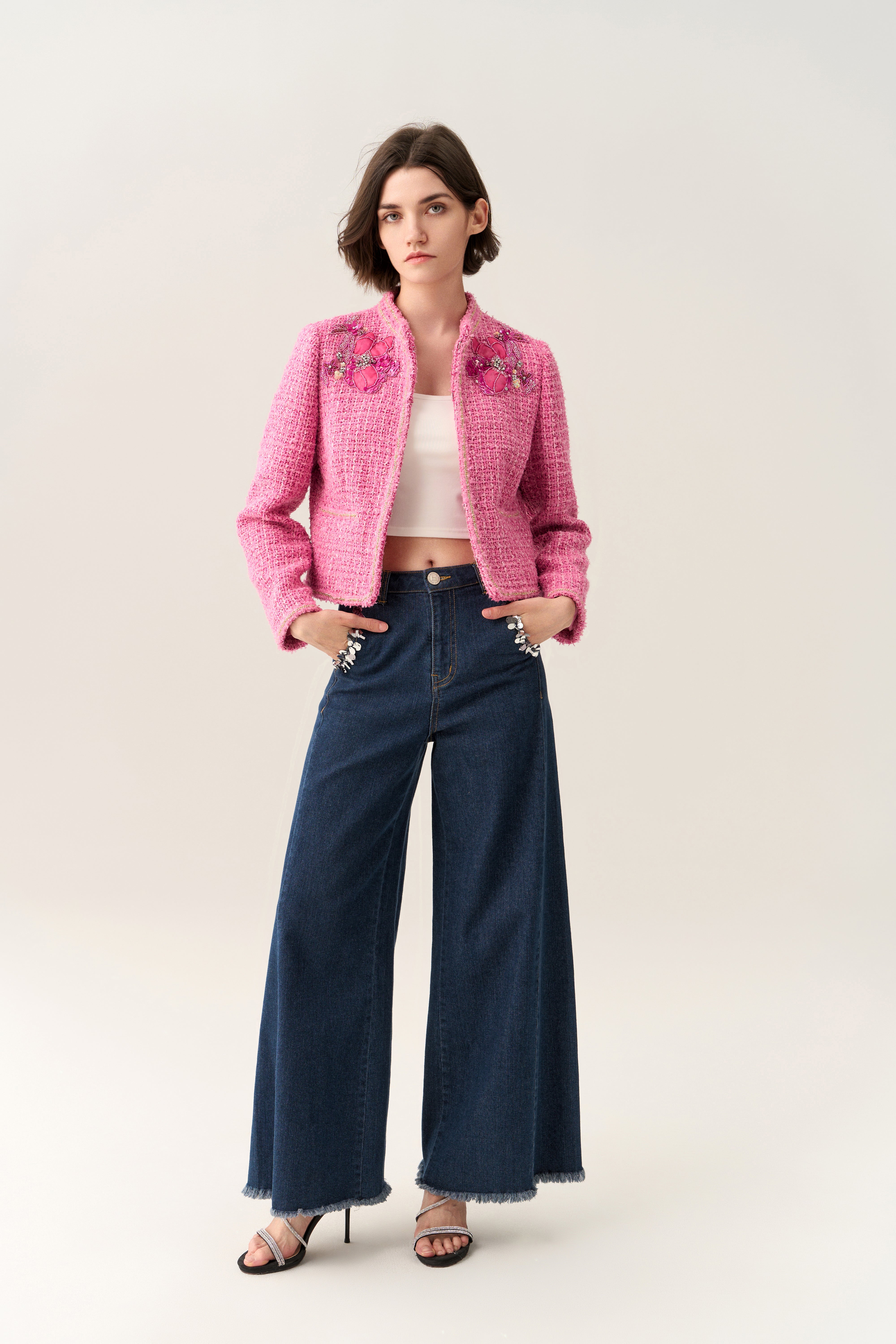 Stylish Vibrant Cropped Jacket for Women - Trendy Party & Festival Outfit - Perfect for Concerts, Night Out & Special Events
