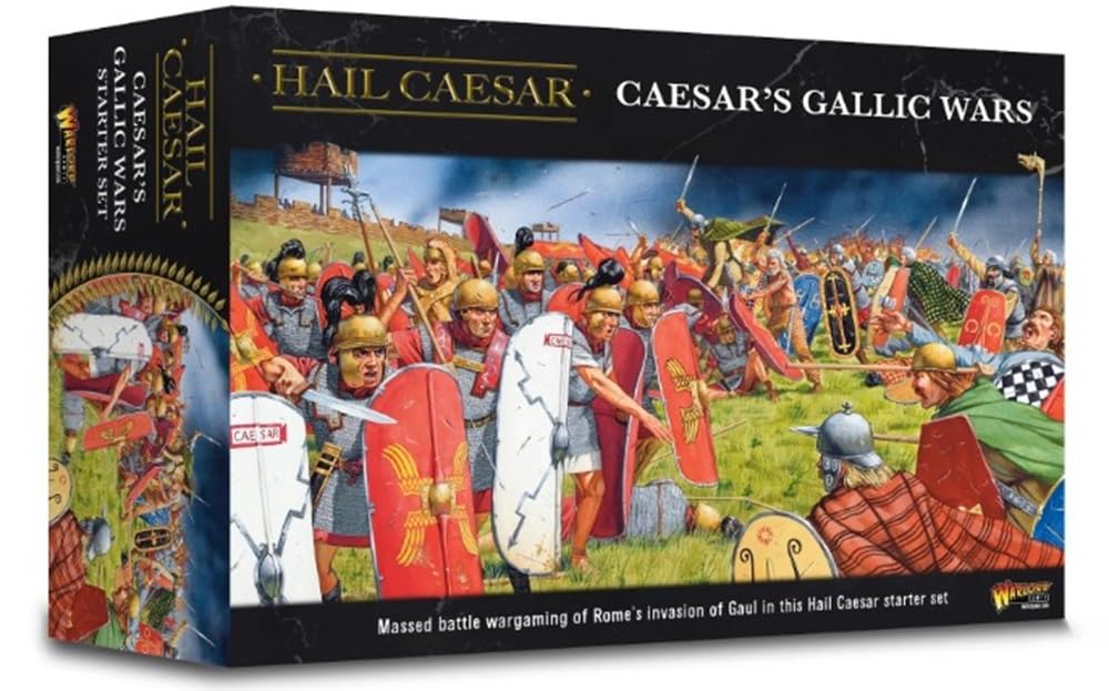 Hail Caesar: Caesar's Gallic Wars Starter Set - 28mm Plastic Miniatures for Historical Wargaming | Roman & Gallic Armies | Tabletop Battle Scenes & War Game Strategy