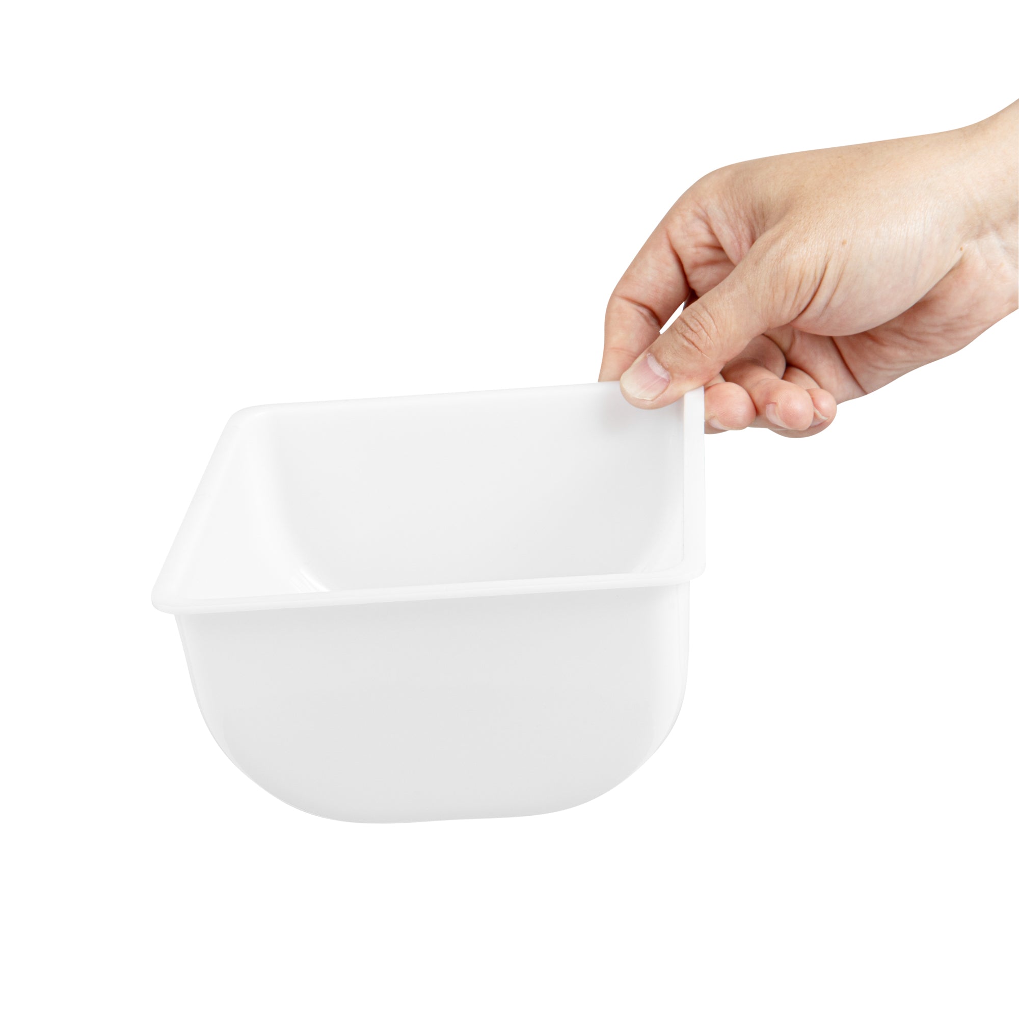 Bar Lux 1 Qt White Plastic Insert for 3 Compartment Condiment Caddy - 3-Pack | Perfect for Restaurants, Cafes & Home Kitchen Organization