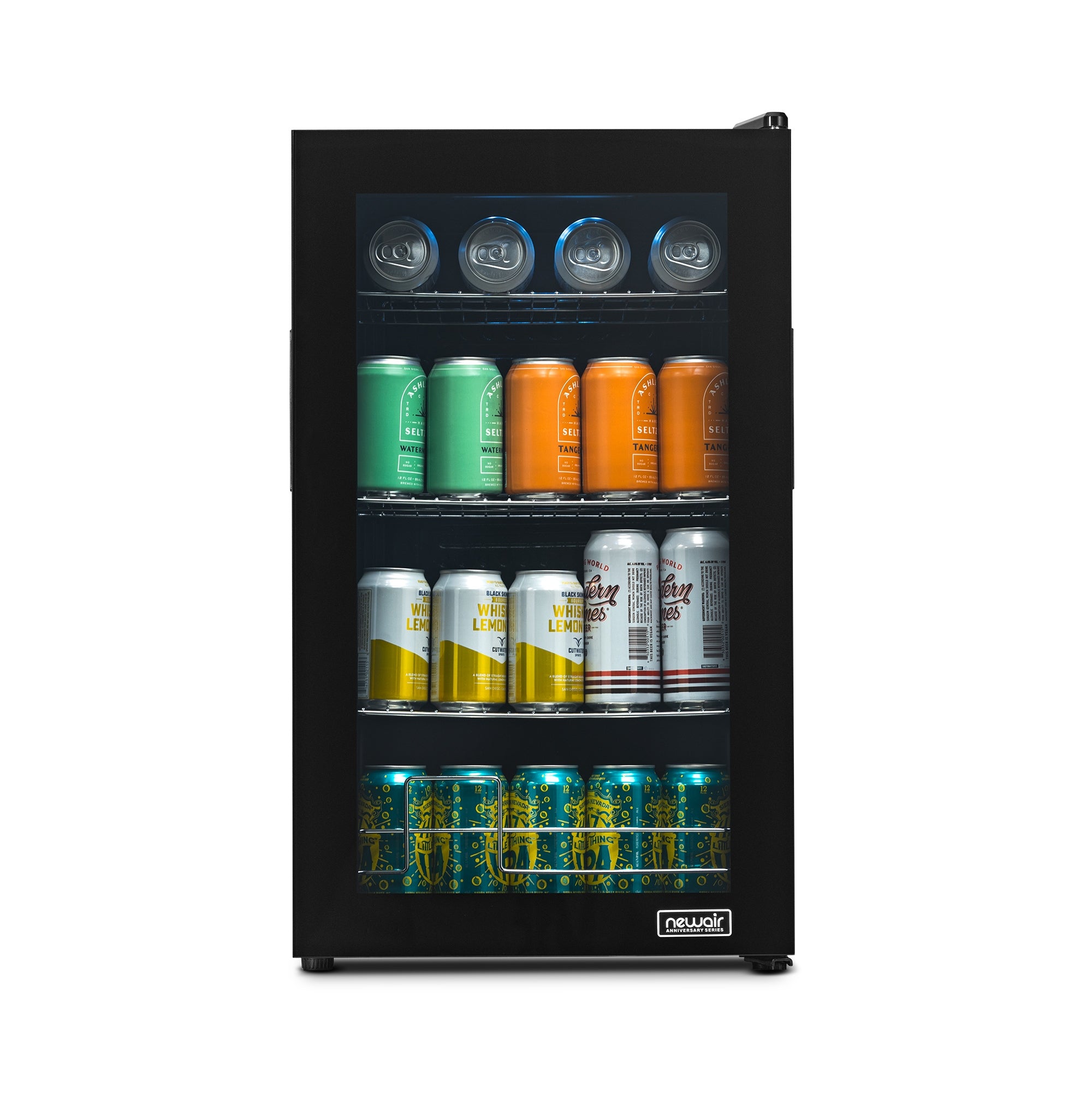 Newair® Limited Edition 100 Can Anniversary Beverage Refrigerator - Compact Beverage Cooler for Beer, Wine & Soda - Perfect for Home Bar, Office, or Man Cave (16.93 Cu.Ft)