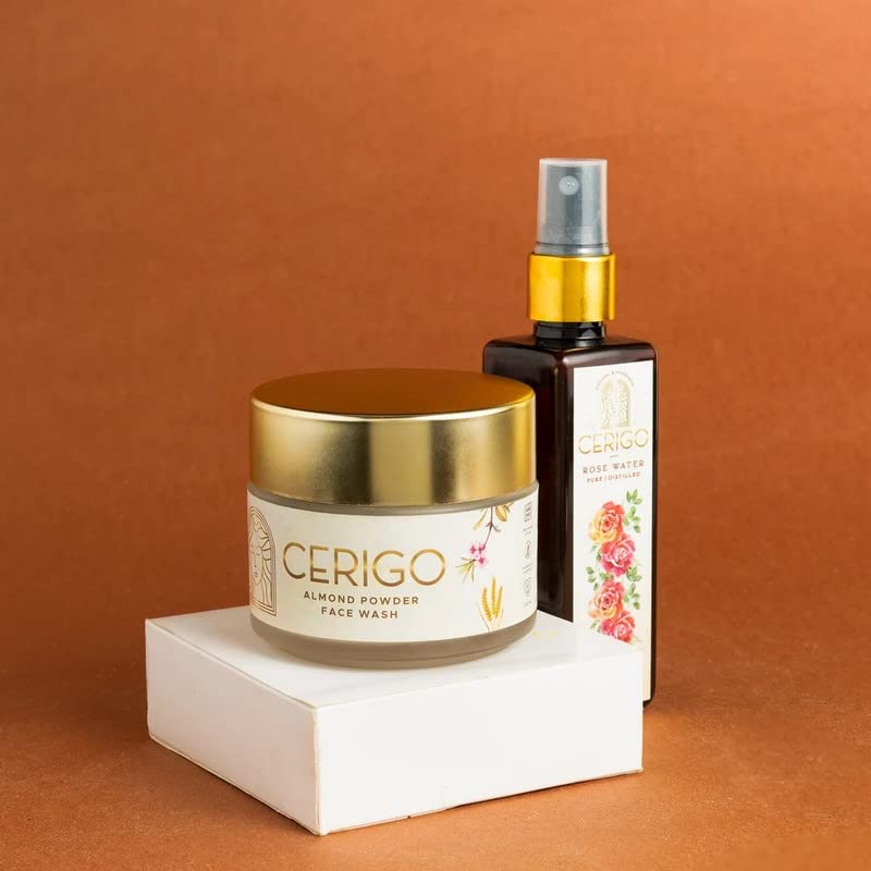 CERIGO Rose Toner for Face - Hydrating & Brightening Facial Toner with Rose Water, Alcohol-Free for Dry & Sensitive Skin | Perfect for Daily Skincare Routine & Post-Cleansing Refreshment