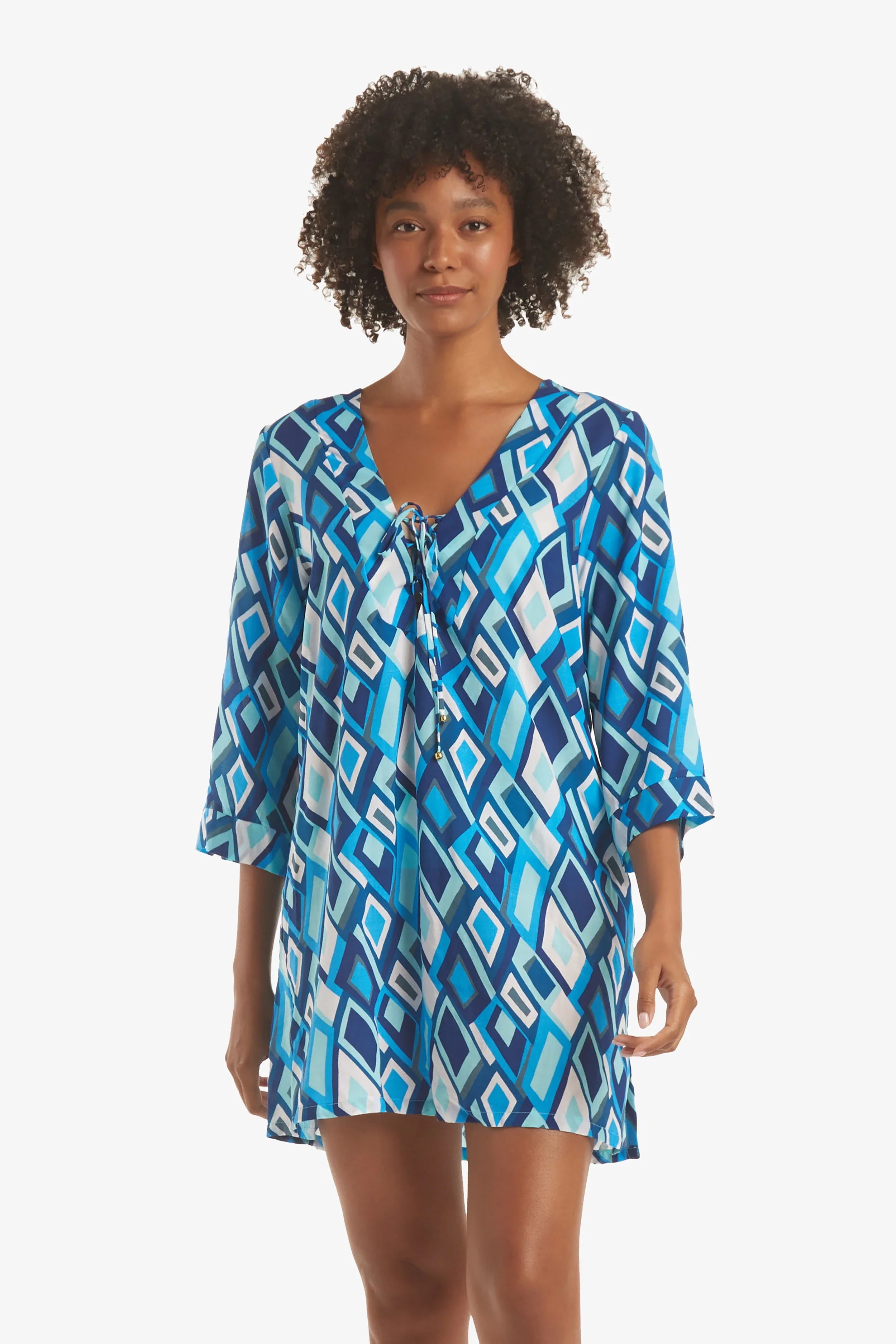 Elegant Lace Front Tunic Top - Paros Collection | Women's Fashion Blouse for Casual Wear, Office & Special Occasions