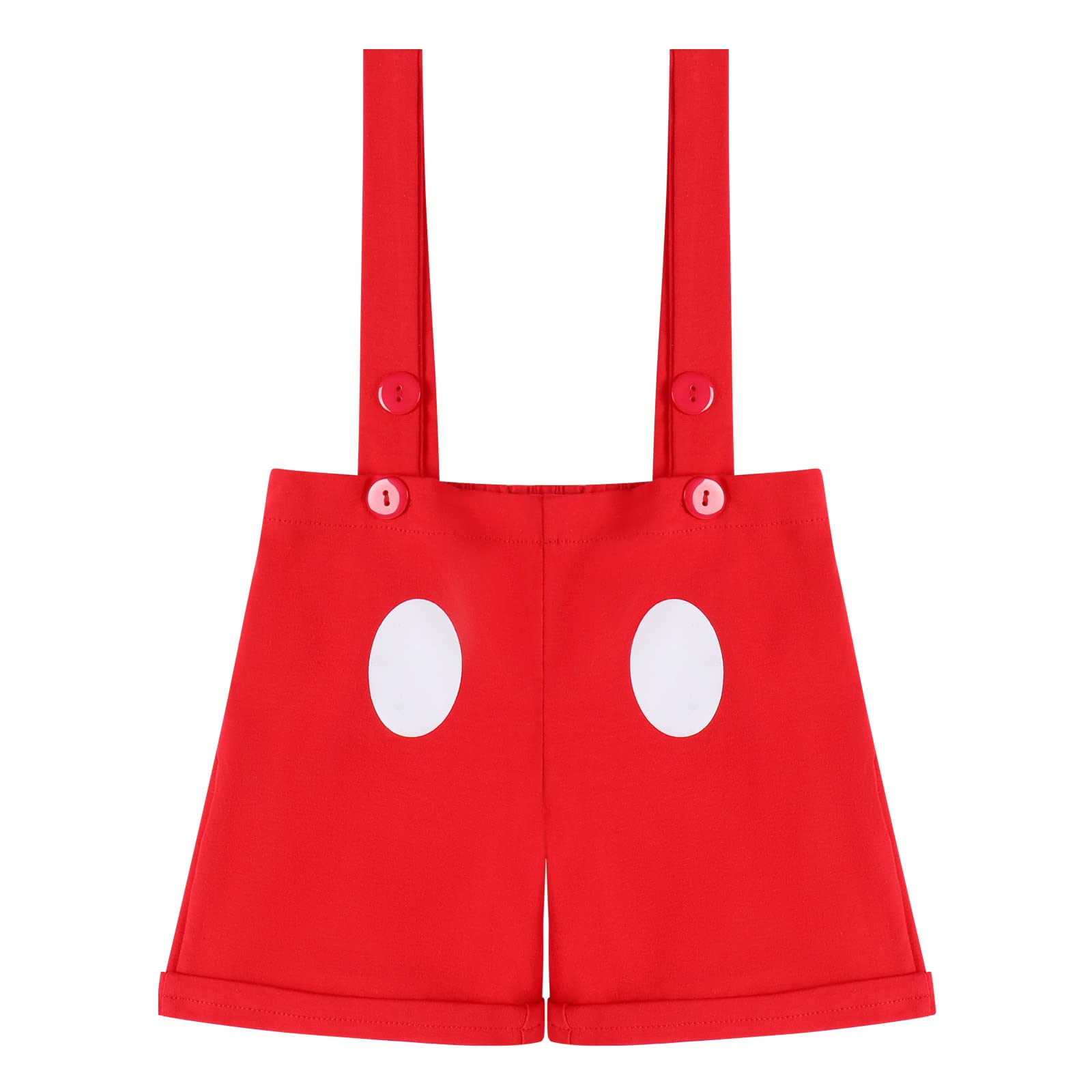 IBTOM CASTLE Baby Boy's First Birthday Cake Smash Outfit - Formal Suit Romper with Bow Tie & Suspenders - White & Red 6-12 Months - Perfect for 1st Birthday Photos, Halloween Costume & Fancy Dress Parties