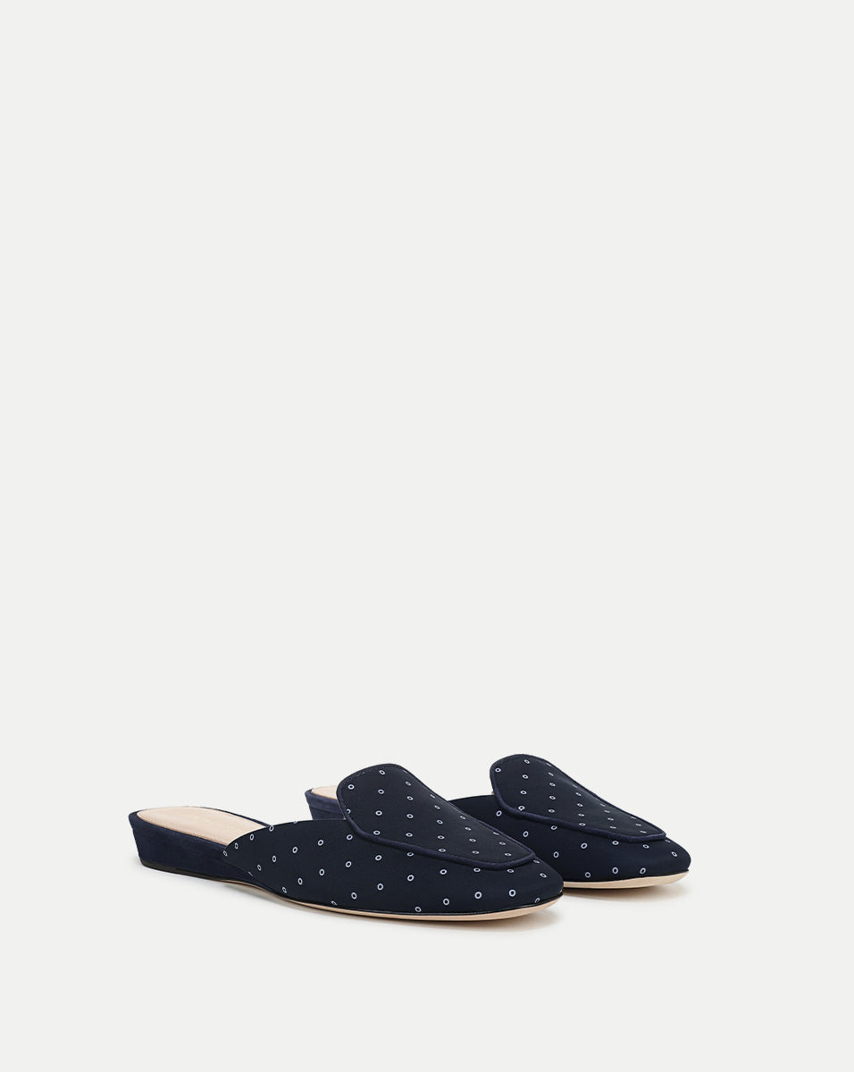 Moritz Printed Loafer Mule Shoes - Comfortable Slip-On Women's Flats for Casual Wear, Office & Travel