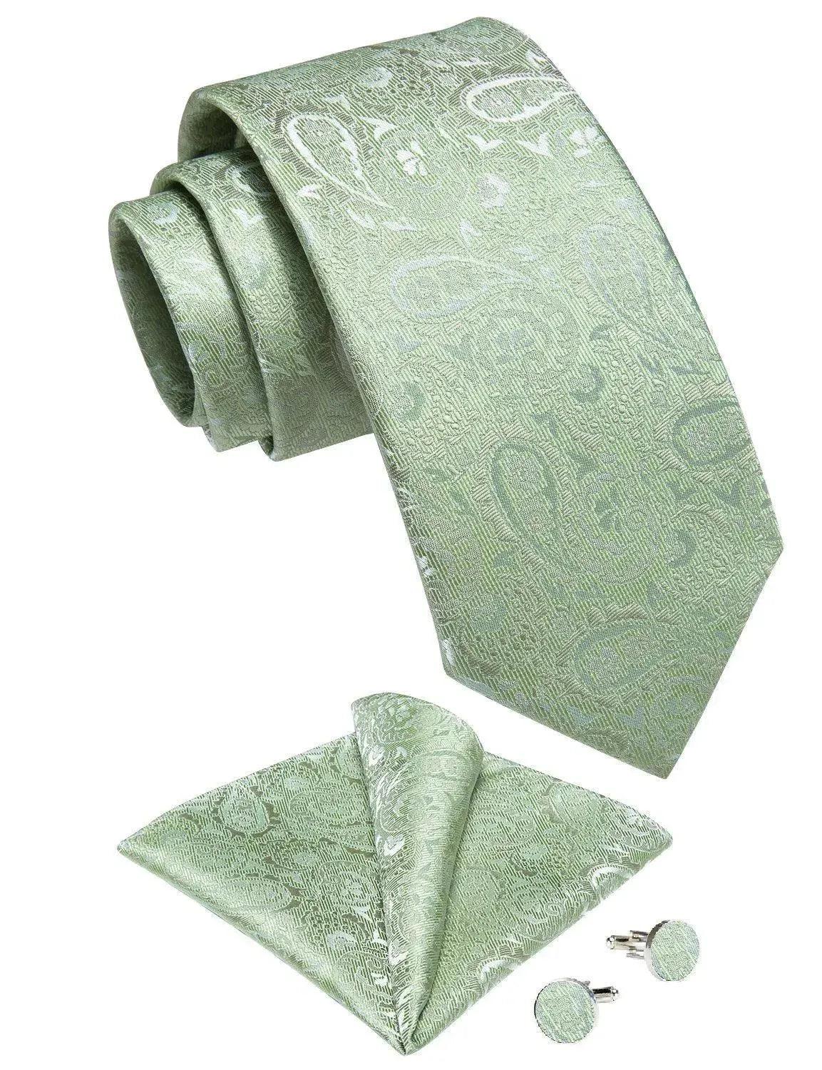 Premium Paisley Silk Necktie Set for Men - Elegant Formal & Business Attire - Perfect for Weddings, Office & Special Occasions