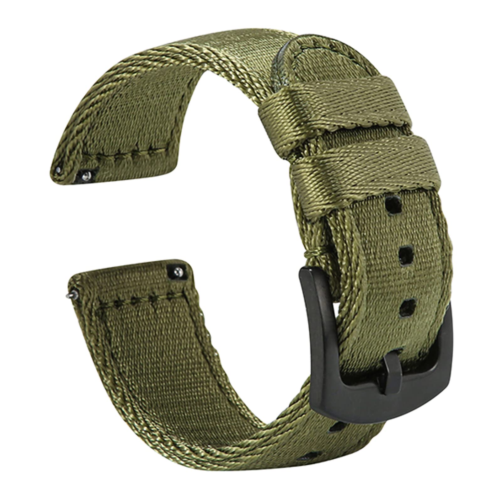 WOUKUP Military Quick Release Nylon Watch Bands - Premium Seat Belt Material Strap 18mm 20mm 22mm - Durable Unisex Watchband for Men & Women - Perfect for Outdoor, Sports & Casual Wear