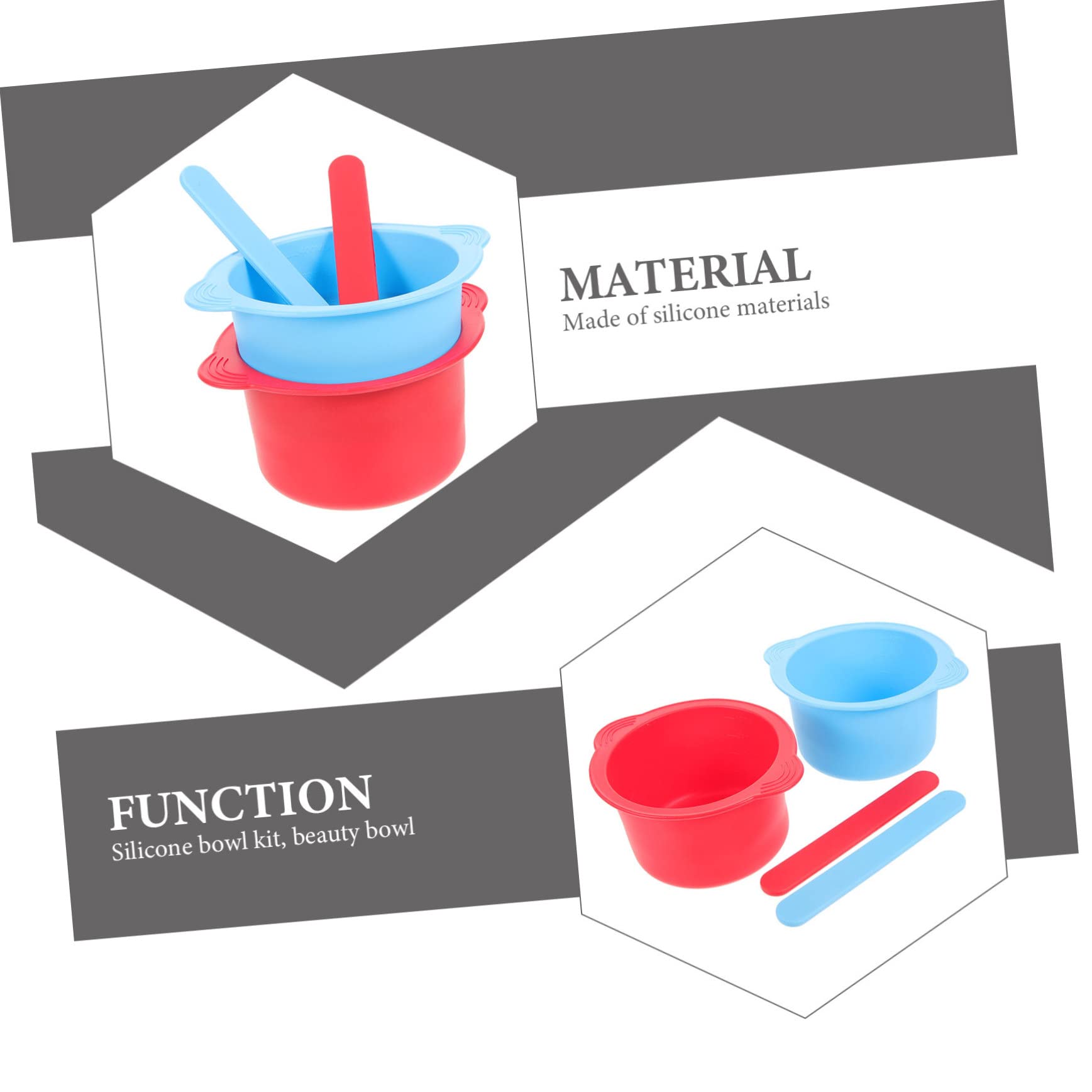 NOLITOY 2-Pack Silicone Wax Melting Bowls for Wax Warmer - Reusable Wax Massage Containers, Waxing Bowl Set for Salon & Home Use - Perfect for Facial Waxing, Hair Removal, and DIY Beauty Treatments