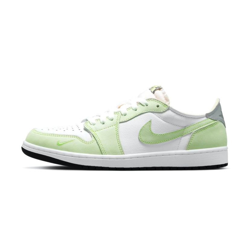 Air Jordan 1 Low OG Sneakers - White/Ghost Green/Black Colorway | Men's Basketball Shoes for Casual Wear & Street Style