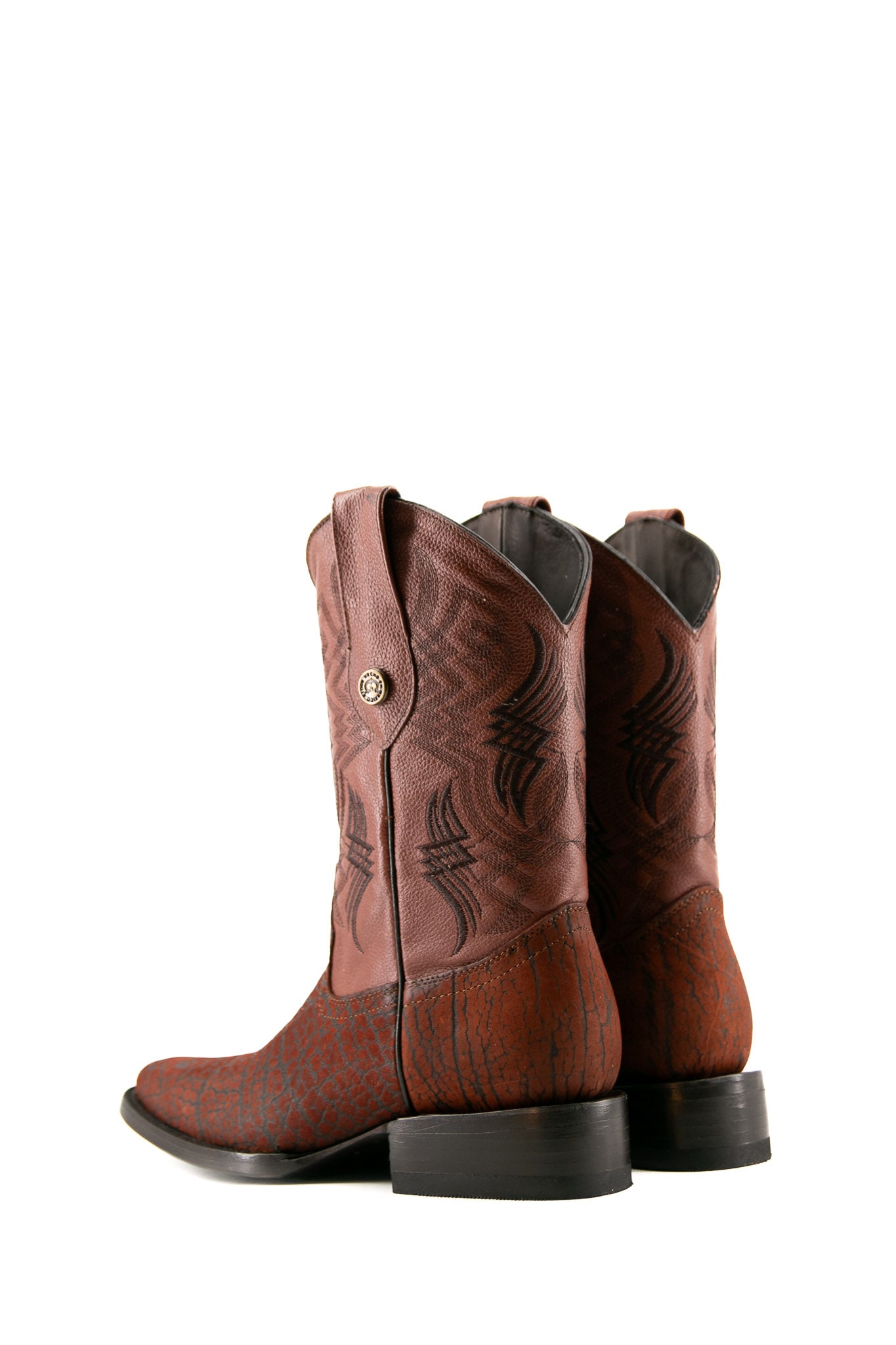 Texas Bull Neck Rodeo Cowboy Boots - Genuine Leather Western Riding Boots for Men & Women | Perfect for Rodeo, Country Dancing & Outdoor Adventures