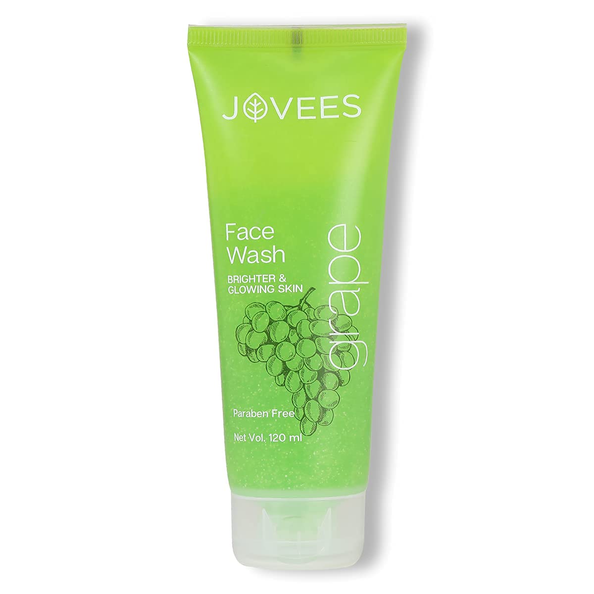 Jovees Herbal Grape Face Wash for Brighter & Glowing Skin - Paraben Free, 120ml | Gentle Daily Cleanser for All Skin Types | Perfect for Morning & Night Skincare Routine