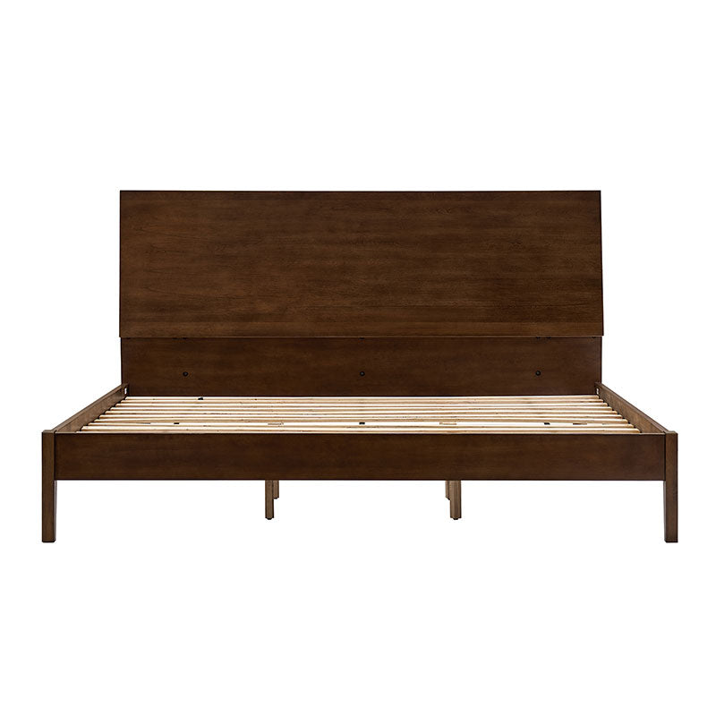Vivian Solid Wood Queen Platform Bed Frame with USB Ports & Underbed Storage | Modern Minimalist Design for Bedroom, Guest Room, Dorm | Easy Assembly & Sturdy Support