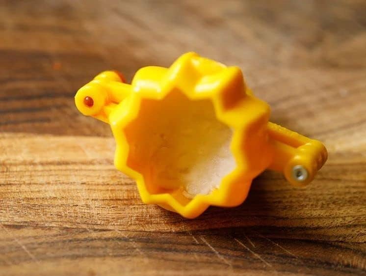 APOLLINE INDIA® Plastic Ganpati Modak Mould Set - 2 Piece Medium No.2 (2 Fold Modak Maker) for Ganesh Festival & Indian Sweet Making | Perfect for Modak, Dumplings & Traditional Desserts