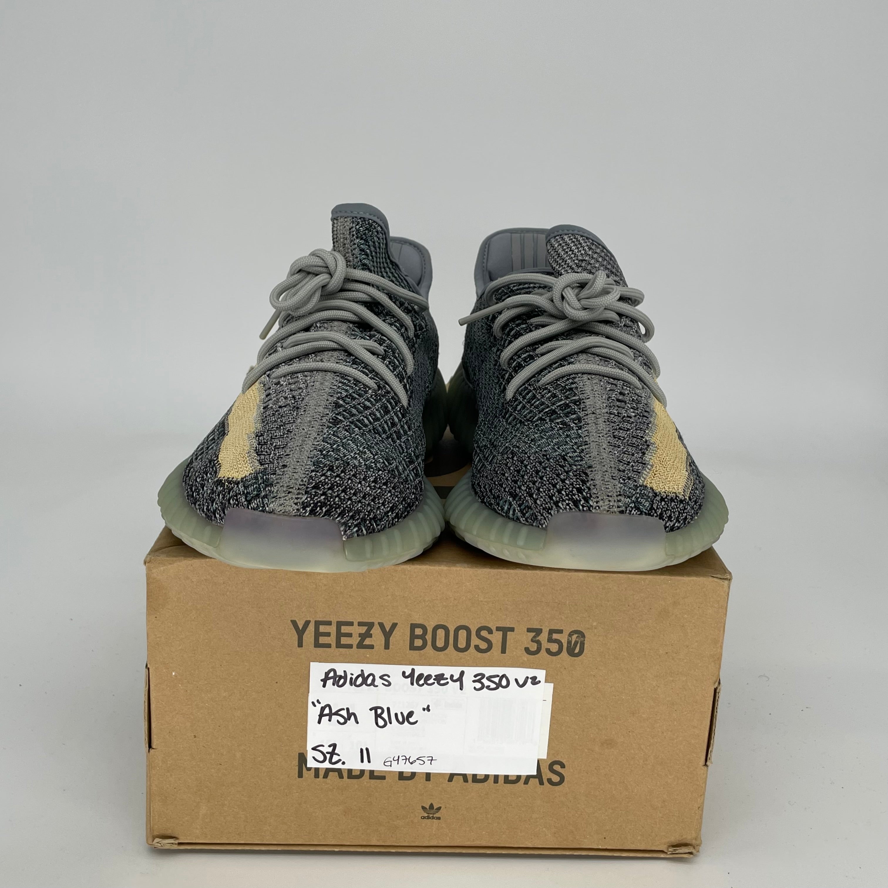 Adidas Yeezy Boost 350 V2 Ash Blue Sneakers - Men's Size 11 (GY7657) | Comfortable Running Shoes for Gym, Casual Wear & Street Fashion