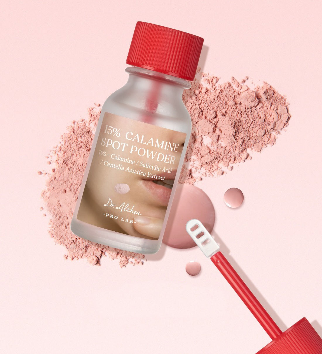 Dr.Althea 15% Calamine Spot Powder 15ml - Soothing Acne Treatment for Oily & Sensitive Skin | Perfect for Blemish Control & Skin Calming | Use for Face, Body & Post-Shaving Irritation