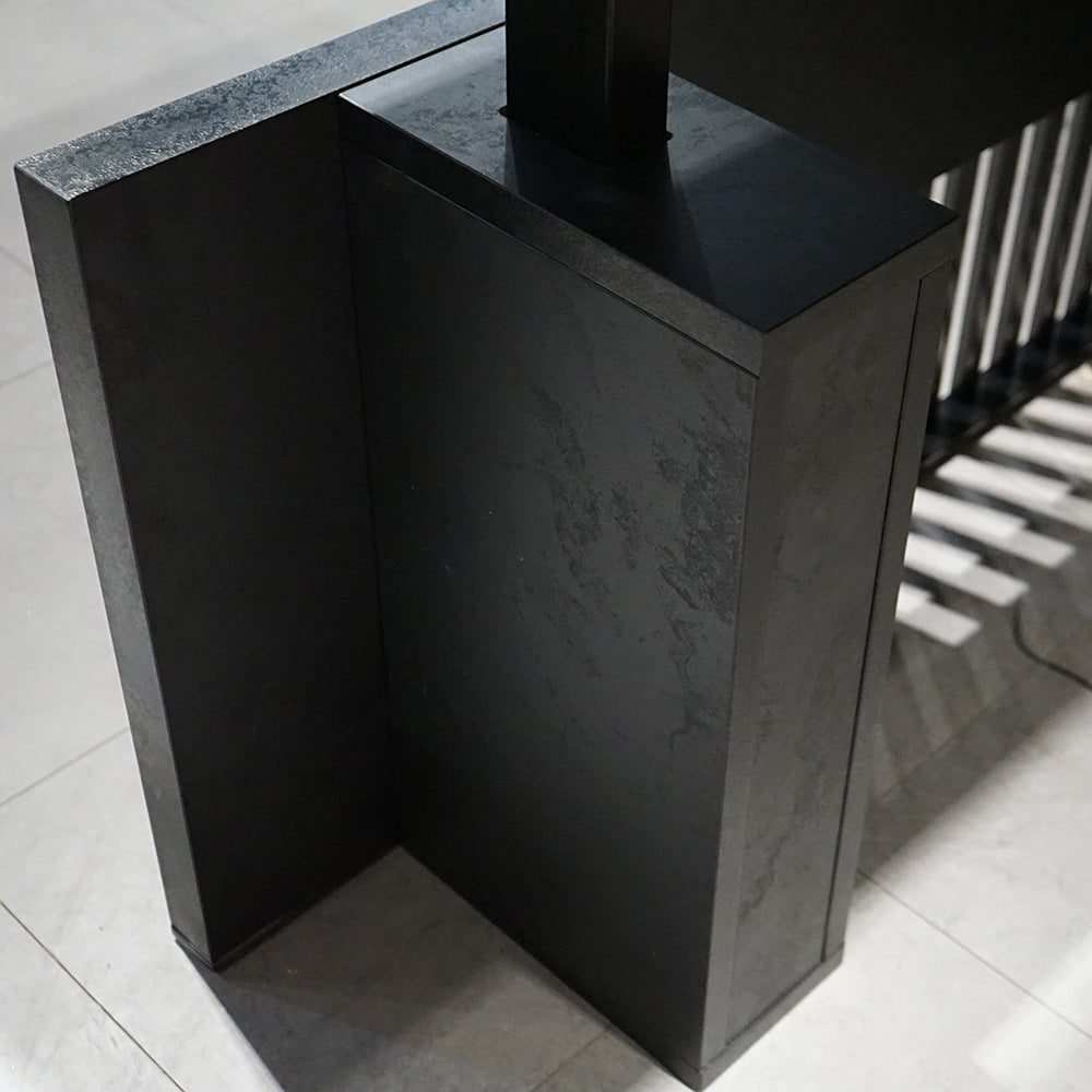 DAXTON 200cm Black Executive Desk with Right Return & Lift - Perfect for Home Office, Business & Professional Workspaces