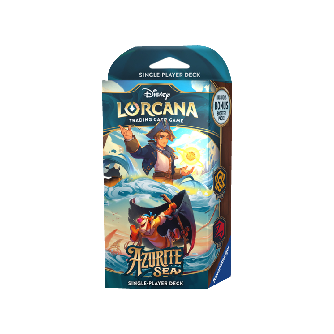 Disney Lorcana Azurite Sea Starter Deck – Emerald & Sapphire | TCG Trading Card Game | Perfect for Beginners & Collectors | Great for Game Nights & Tournaments