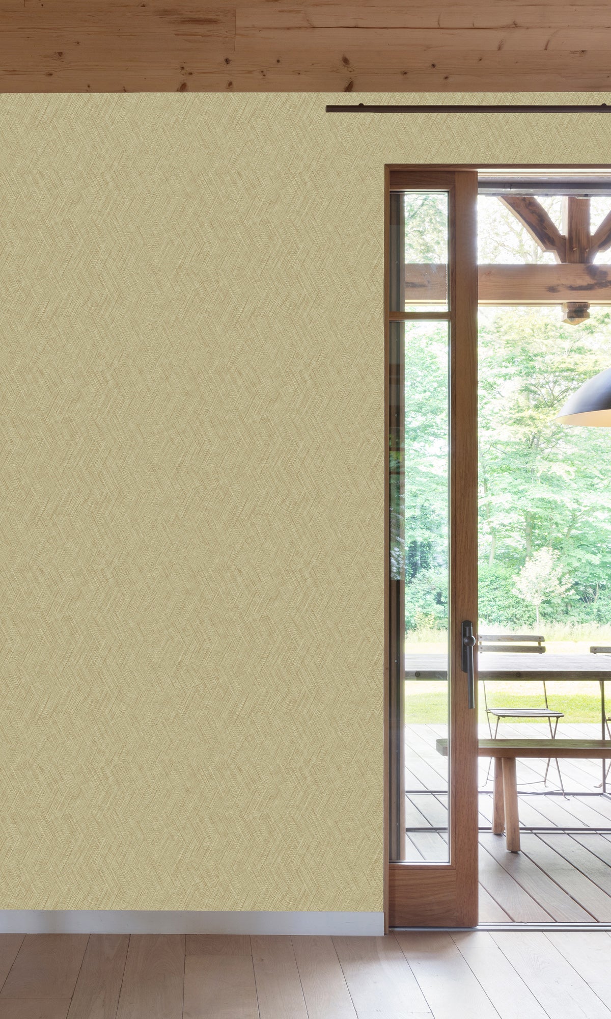 Bungalow Taupe Straw Weave Wallpaper R9819 - Textured Natural Fiber Wall Covering for Boho Chic Bedroom, Living Room & Home Office Decor