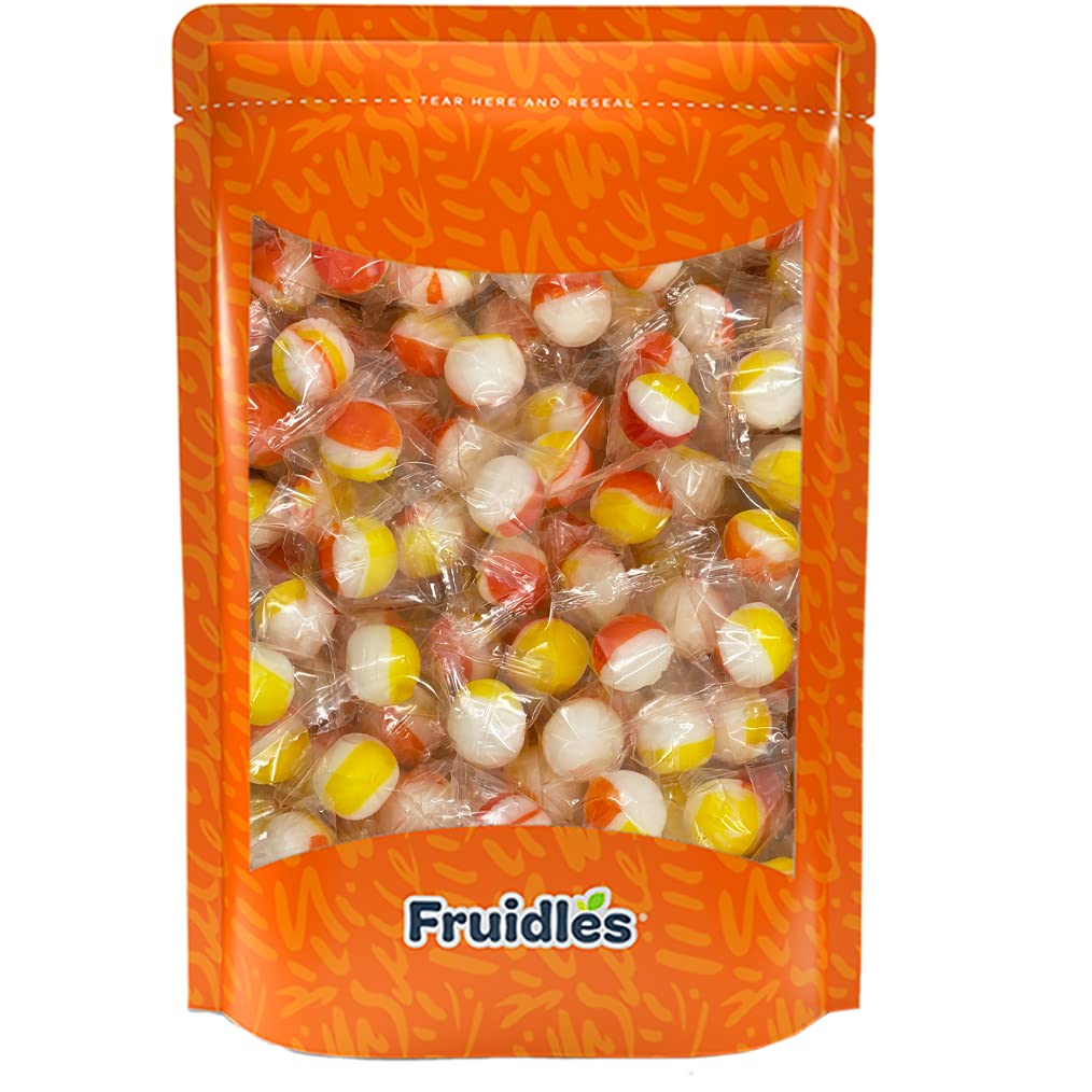 Halloween Candy Corn Lollipops & Candy Balls - 1 Pound Individually Wrapped Bulk Candy for Trick or Treat, Party Favors, Goody Bags & Halloween Celebrations - Perfect for Classroom Treats, Office Parties & Festive Dessert Tables