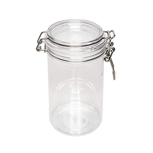 FixtureDisplays® 1500ml PET Spice Jars with Wire Clasp Lids - 12 Pack Airtight Food Storage Containers for Spices, Coffee, Tea, Paint & Oil - Perfect for Kitchen Pantry Organization & Craft Supplies Storage