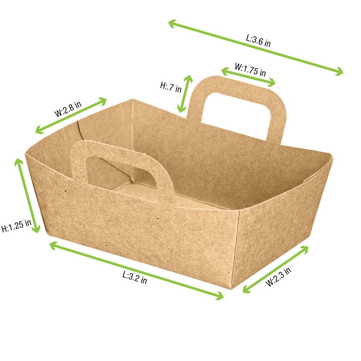 PacknWood - 210CPANIER Recyclable Paper Food Boats - 3.75