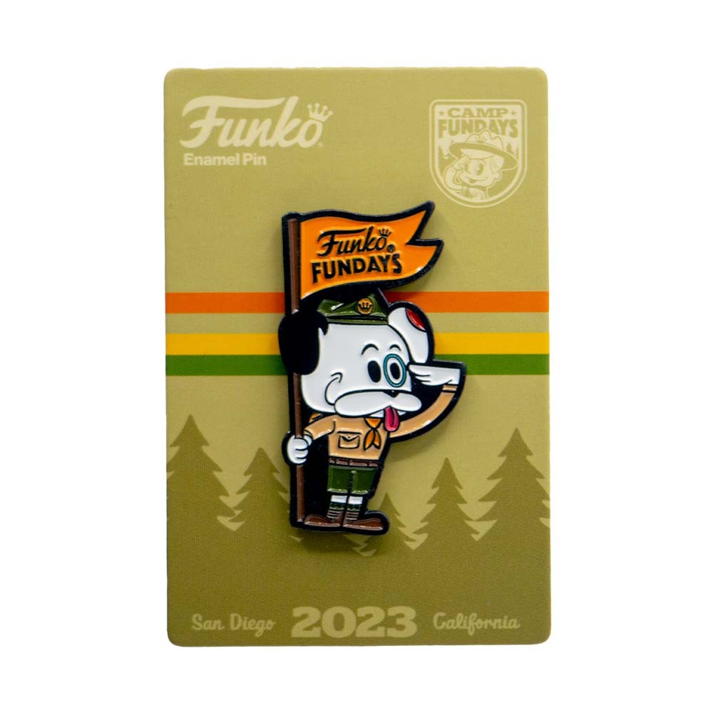 Loungefly Camp Fundays 2023 SDCC Exclusive Enamel Pin – Prototype with American Flag | Collectible Disney Pins for Convention & Cosplay Fans