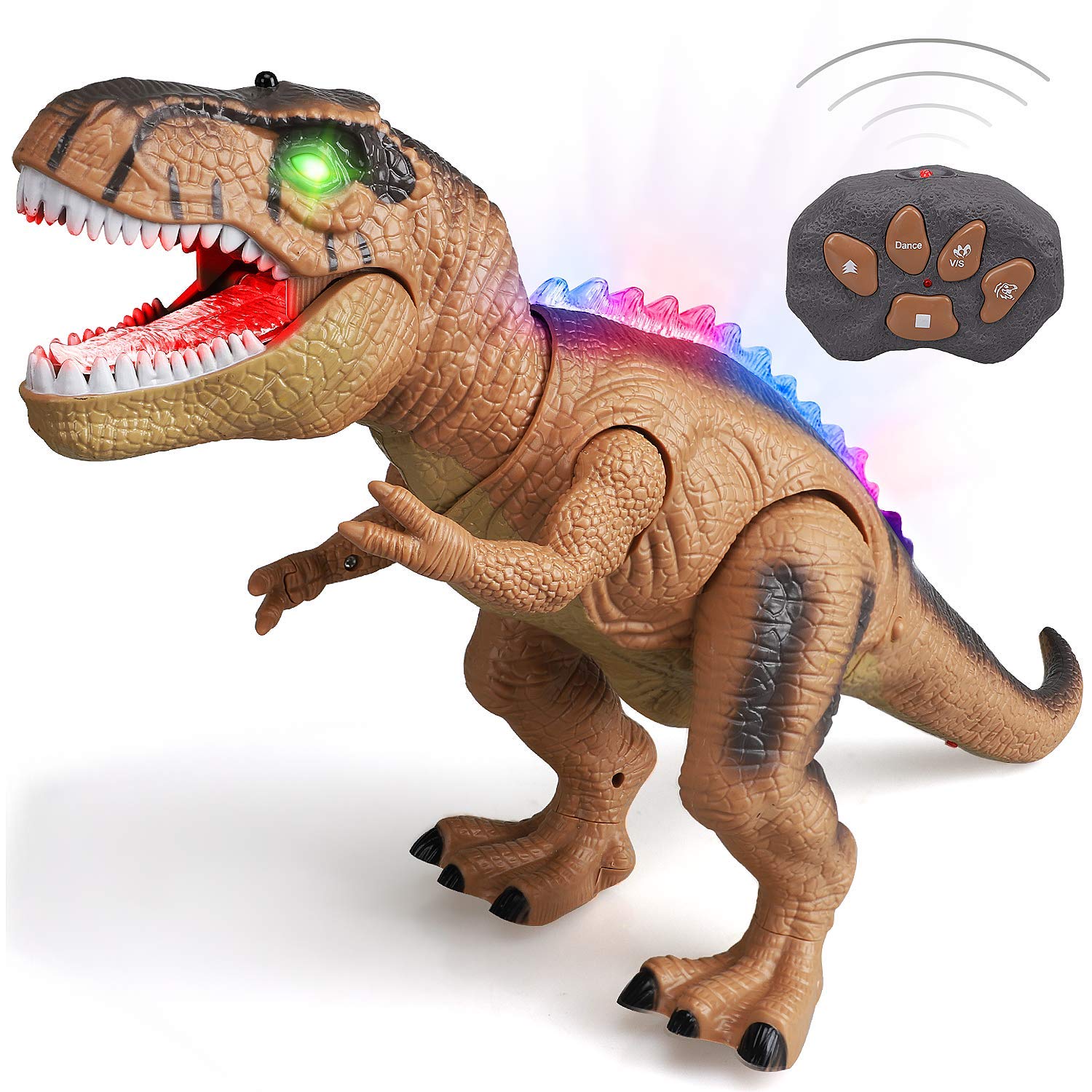 STEAM Life Remote Control Dinosaur Toy - Electronic Walking Robot T-Rex for Kids | Interactive RC Dinosaur with Realistic Sounds & Movements | Perfect Gift for Boys Birthday, Christmas & STEM Learning
