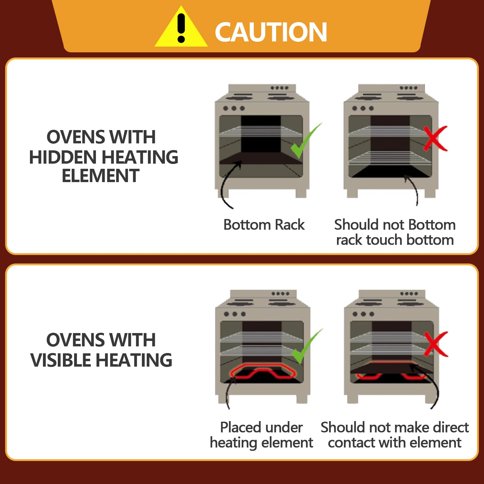 2 Pack Heavy Duty Non Stick Oven Liners - BPA & PFOA Free, Thickened Oven Bottom Protector Mats, Replacement for Aluminum Foil for Electric/Gas Ovens, Toasters & Grills - Perfect for Baking, Roasting & Easy Cleanup