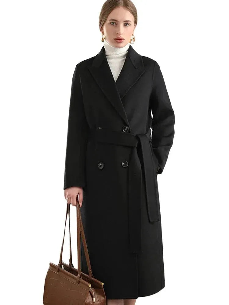 Women's Warm Winter Wool Wrap Coat - Soft & Stylish Outerwear for Cold Weather - Perfect for Office, Travel & Casual Outings