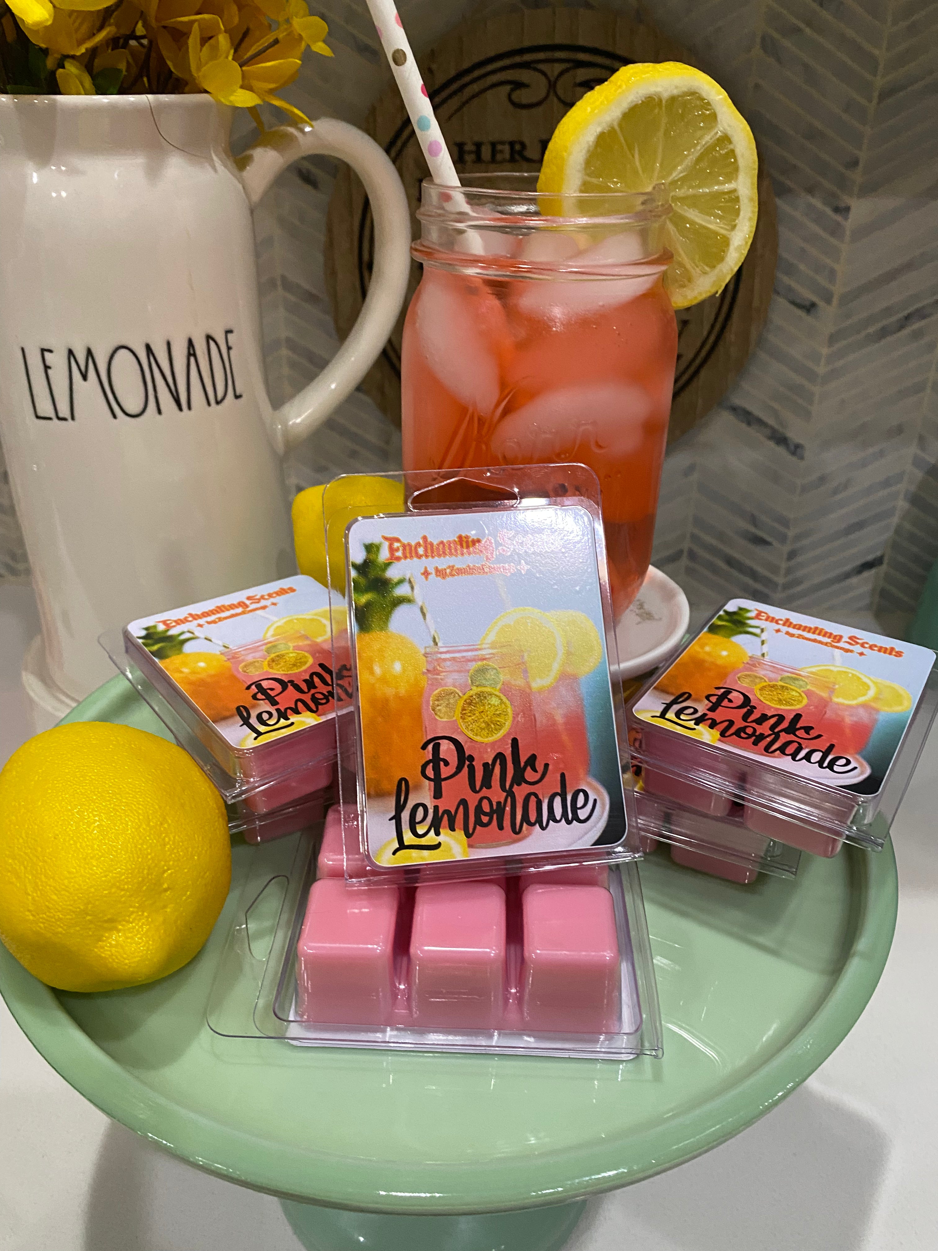 Pink Lemonade Scented Wax Melts for Home - Sweet & Refreshing Aroma for Relaxation, Stress Relief & Mood Boosting | Perfect for Diffusers, Candles & Aromatherapy