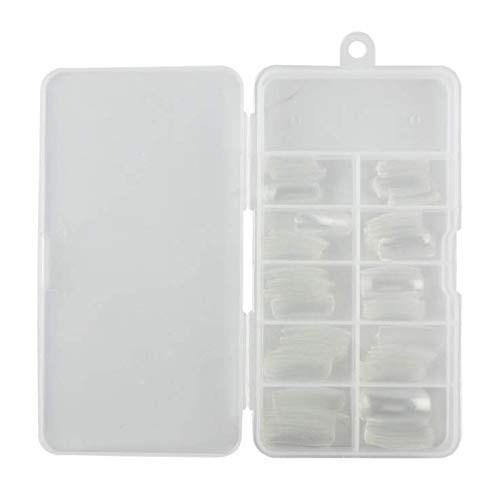 100 Pcs Clear Acrylic French False Nails - Reusable Long Fake Nails for Professional & Personal Use | Perfect for Salons, Nail Art, Parties & Special Occasions