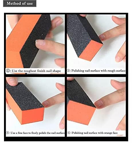 Professional Nail Art Buffer Block - Orange Sanding File & Manicure Tool for Smooth Shine | At-Home Nail Care & Salon Use