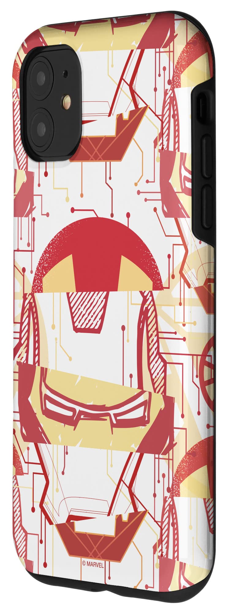 Marvel Iron Man Tony Stark Spliced Helmet Case for iPhone 11 - Premium Protective Phone Cover for Marvel Fans | Perfect for Cosplay, Comic Con & Superhero Themed Parties